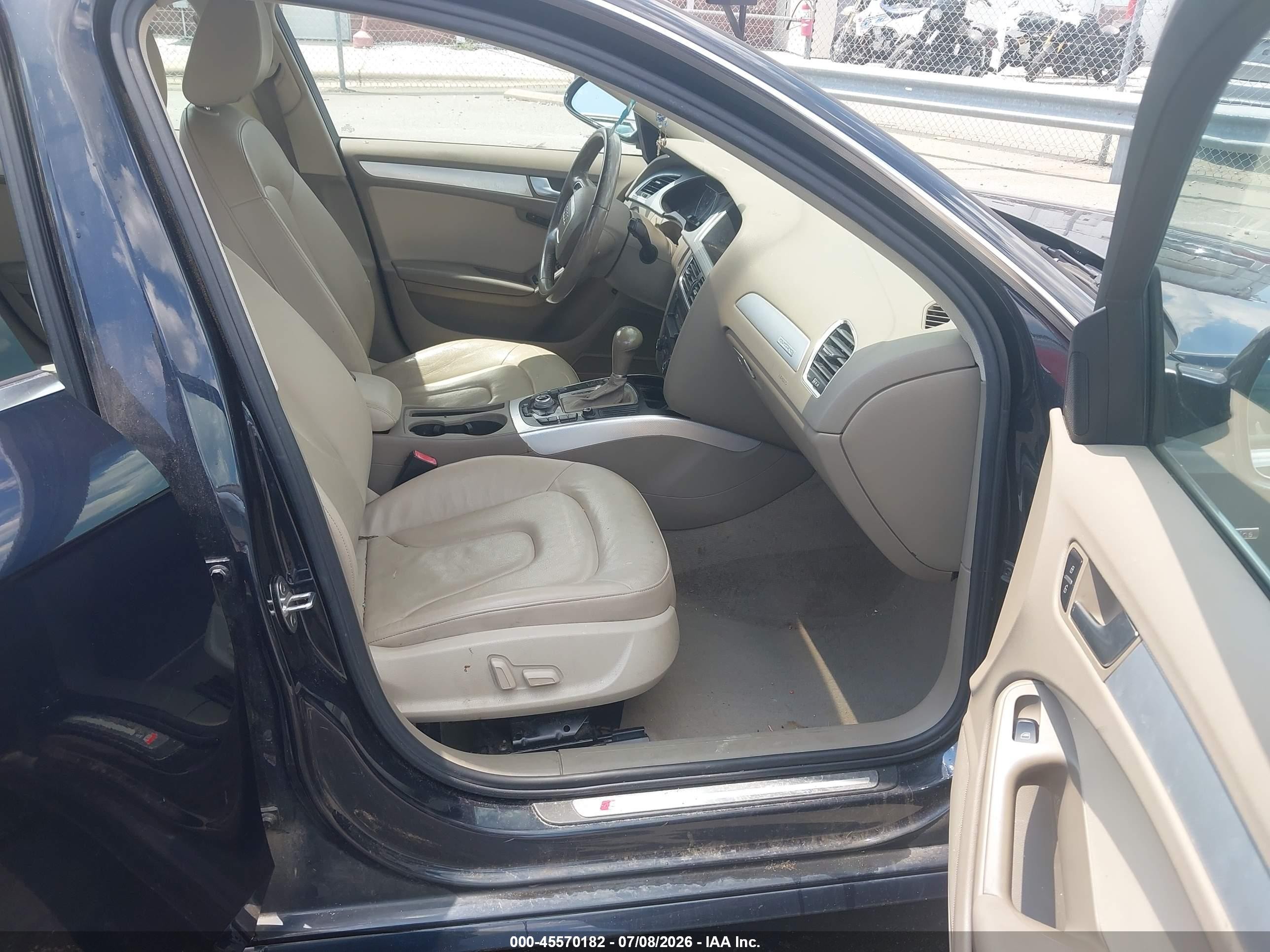 2012 Audi A4 2.0t Premium Plus Dark Blue vin: WAUFFAFL0CA119629