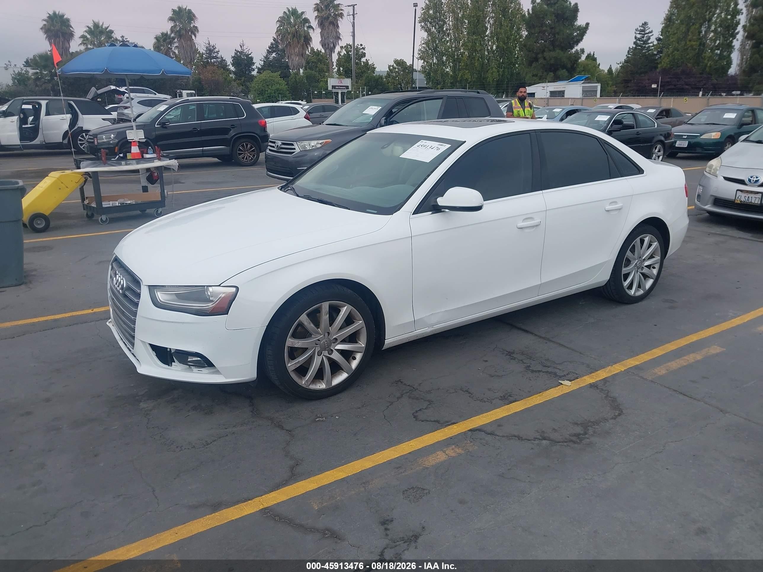 2013 Audi A4 2.0t Premium White vin: WAUFFAFL0DA169366