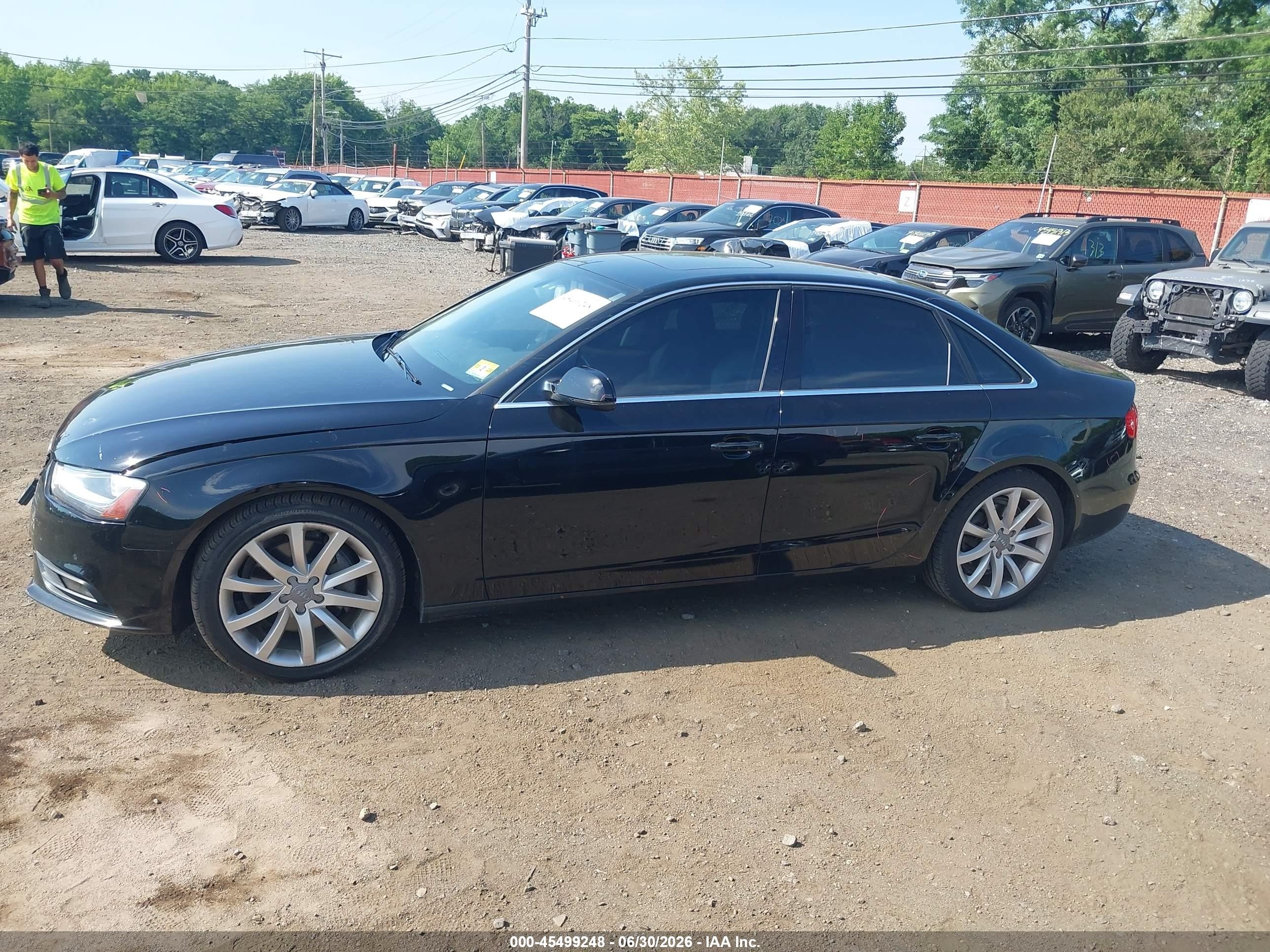2013 Audi A4 2.0t Premium Black vin: WAUFFAFL0DN007049