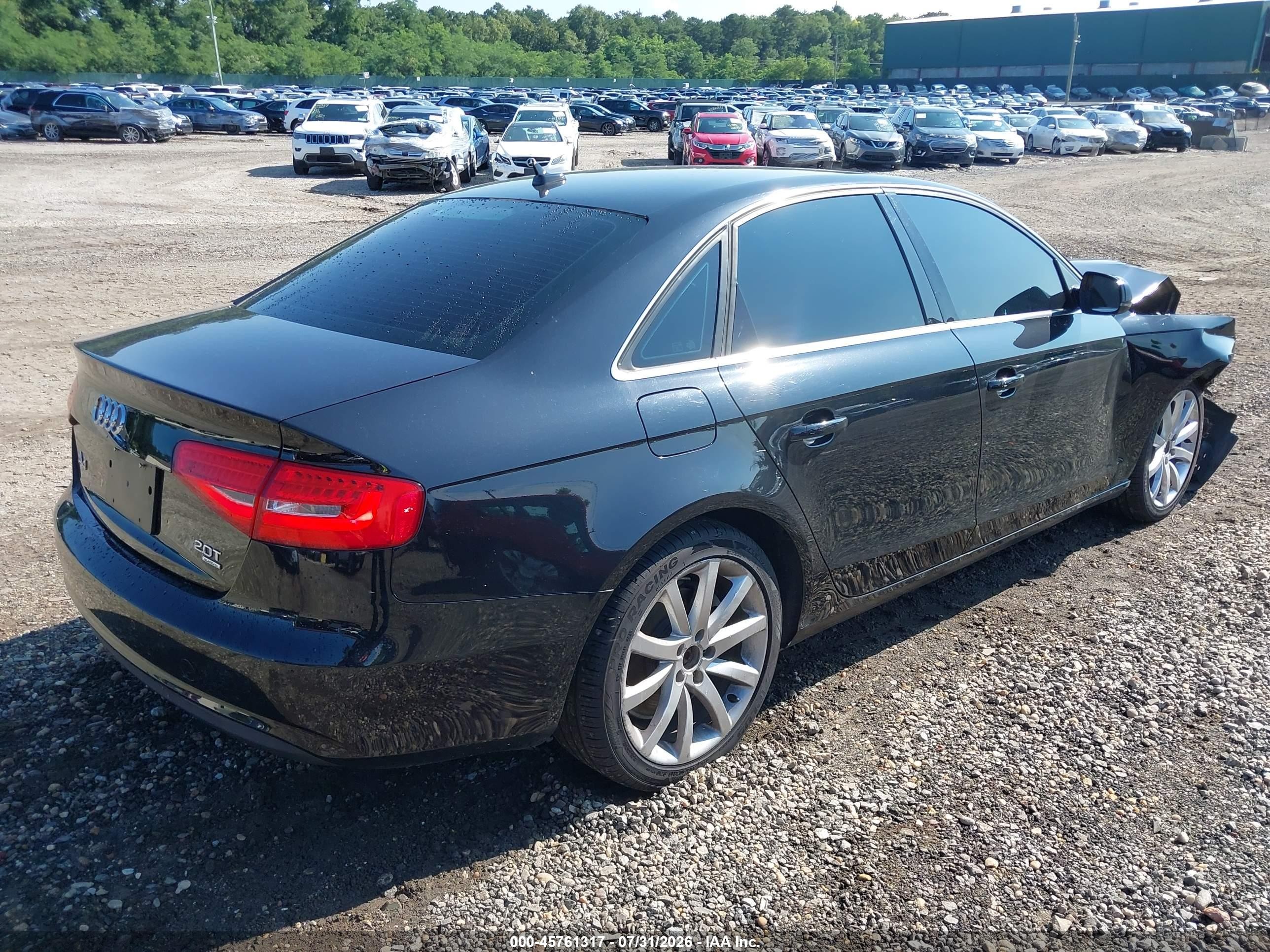 2013 Audi A4 2.0t Premium Black vin: WAUFFAFL0DN012493