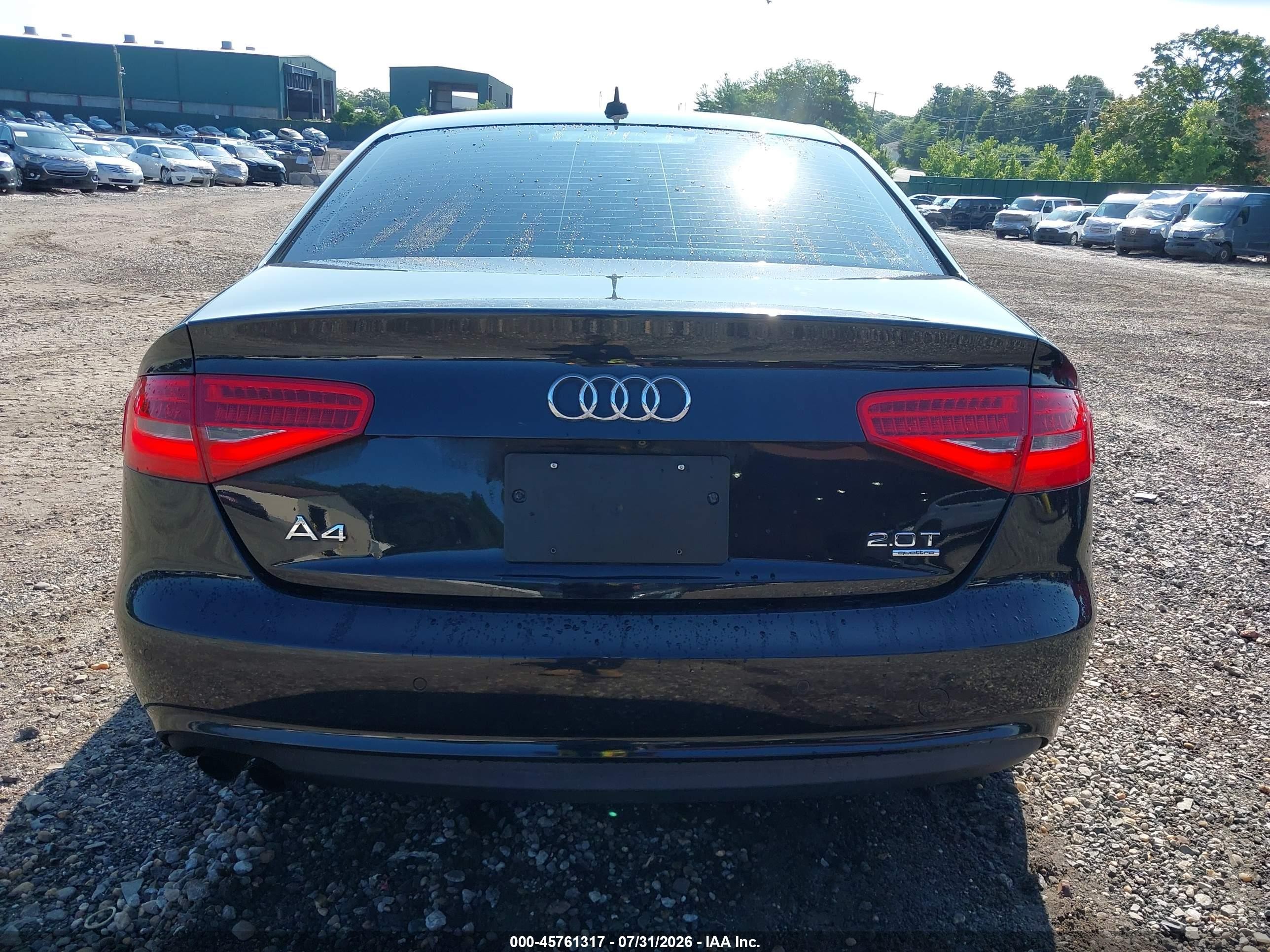 2013 Audi A4 2.0t Premium Black vin: WAUFFAFL0DN012493