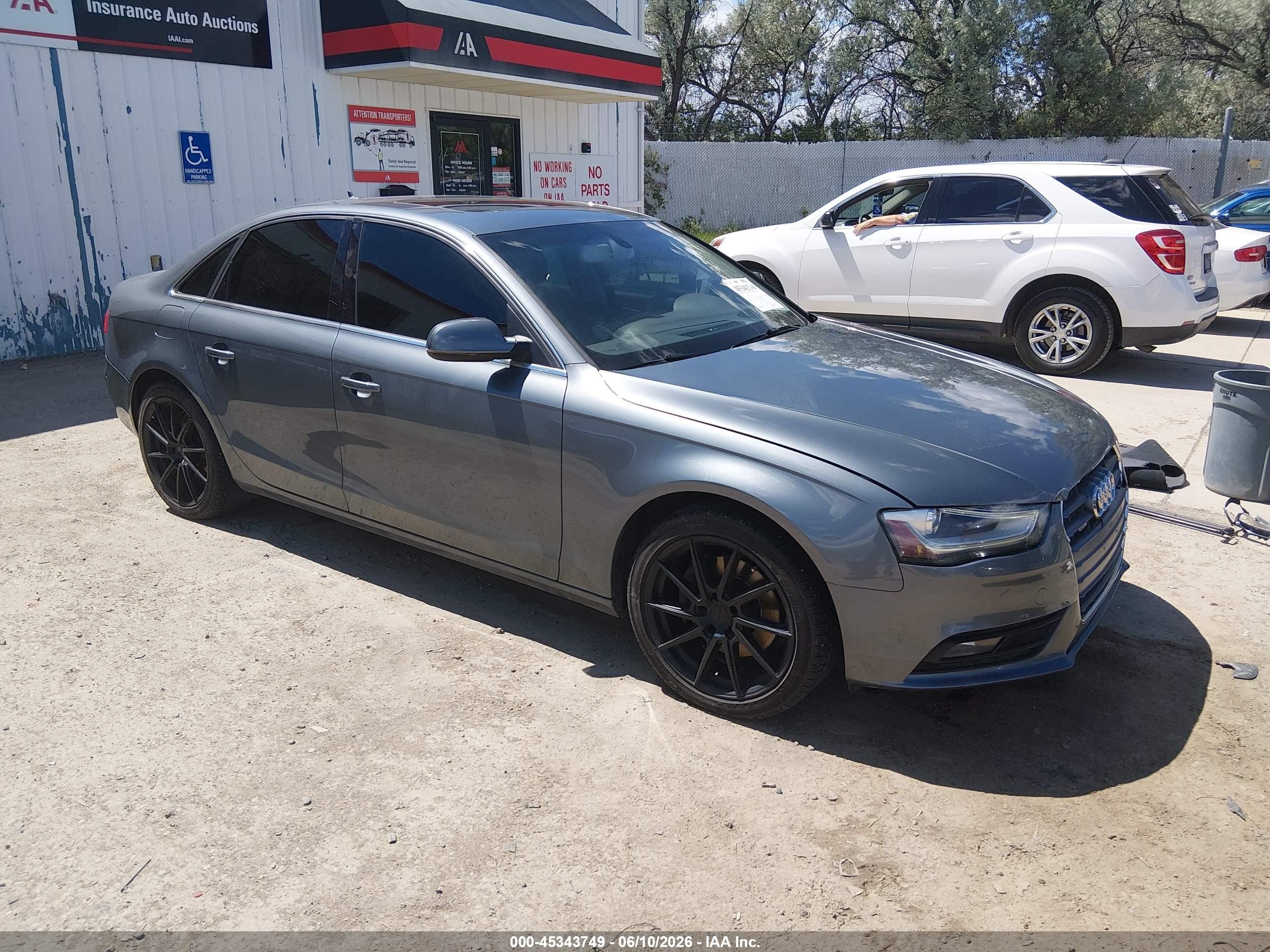 2013 Audi A4 2.0t Premium Gray vin: WAUFFAFL0DN022098