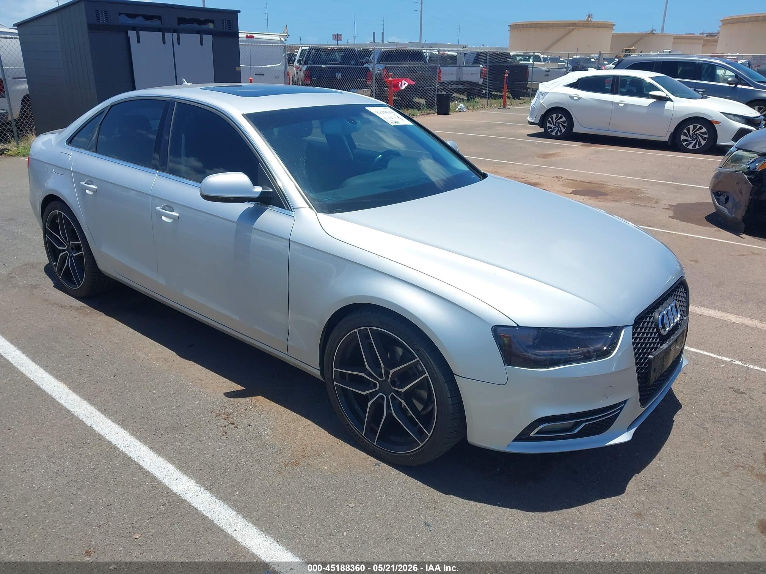 2013 Audi A4 2.0t Premium Silver vin: WAUFFAFL0DN048264