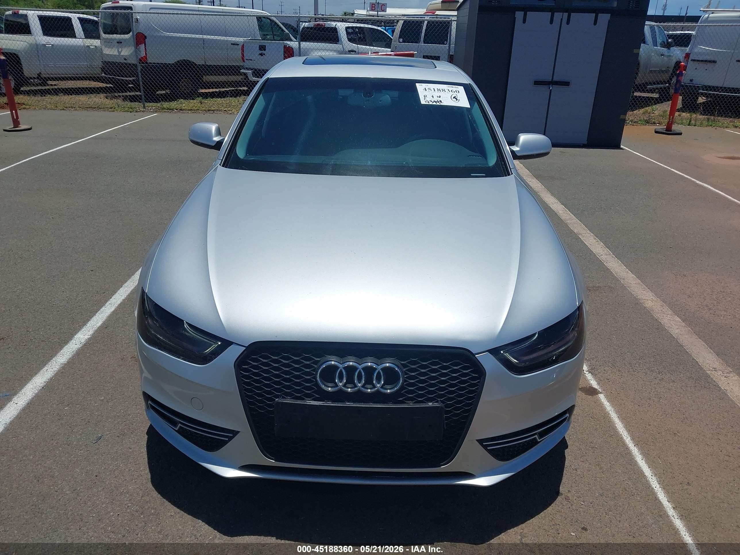 2013 Audi A4 2.0t Premium Silver vin: WAUFFAFL0DN048264