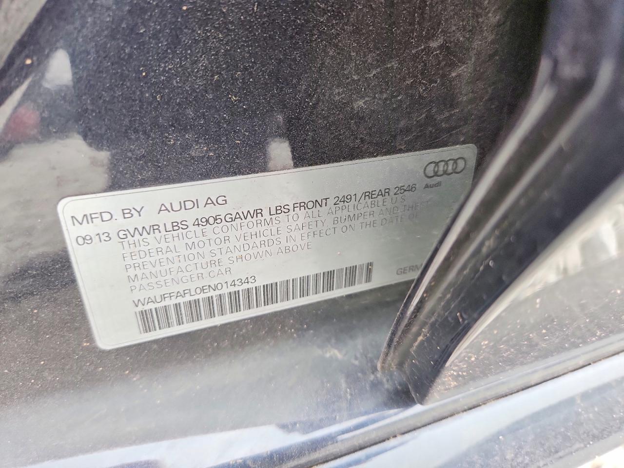 2014 Audi A4 Premium Plus Синий vin: WAUFFAFL0EN014343