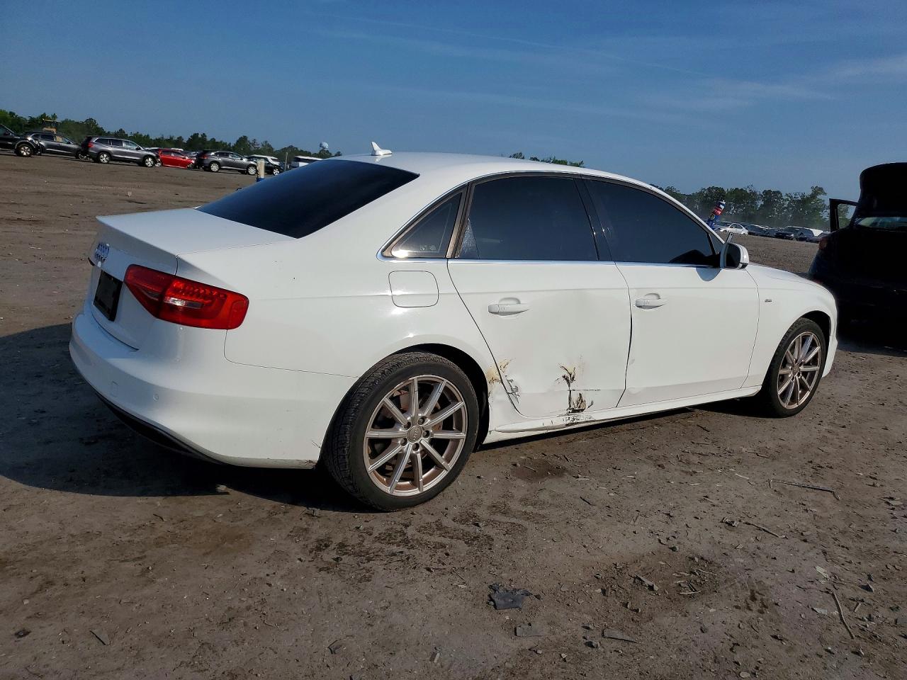 2014 Audi A4 Premium Plus White vin: WAUFFAFL0EN040814