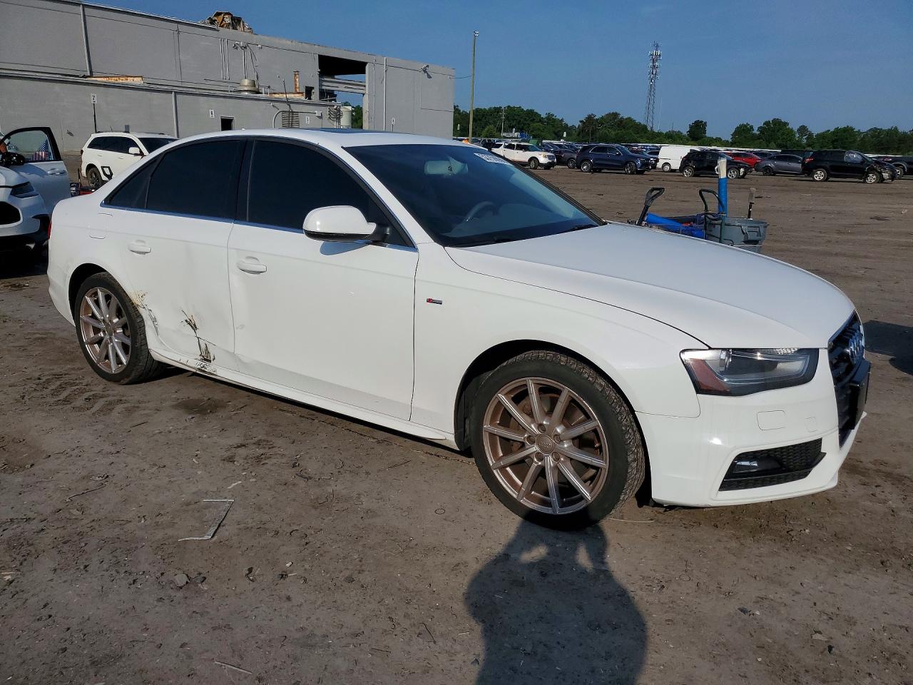2014 Audi A4 Premium Plus White vin: WAUFFAFL0EN040814