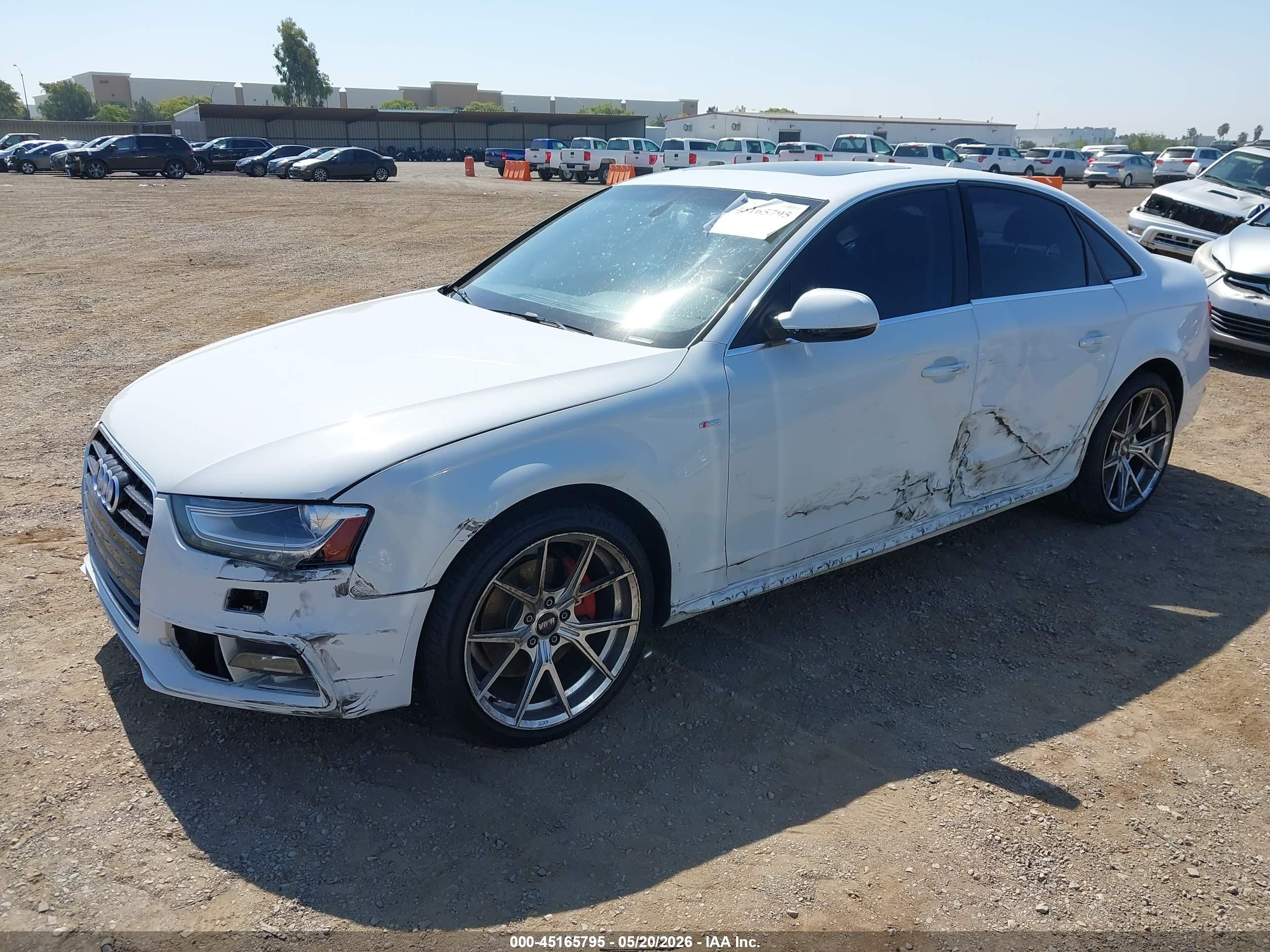 2015 Audi A4 2.0t Premium White vin: WAUFFAFL0FN036439