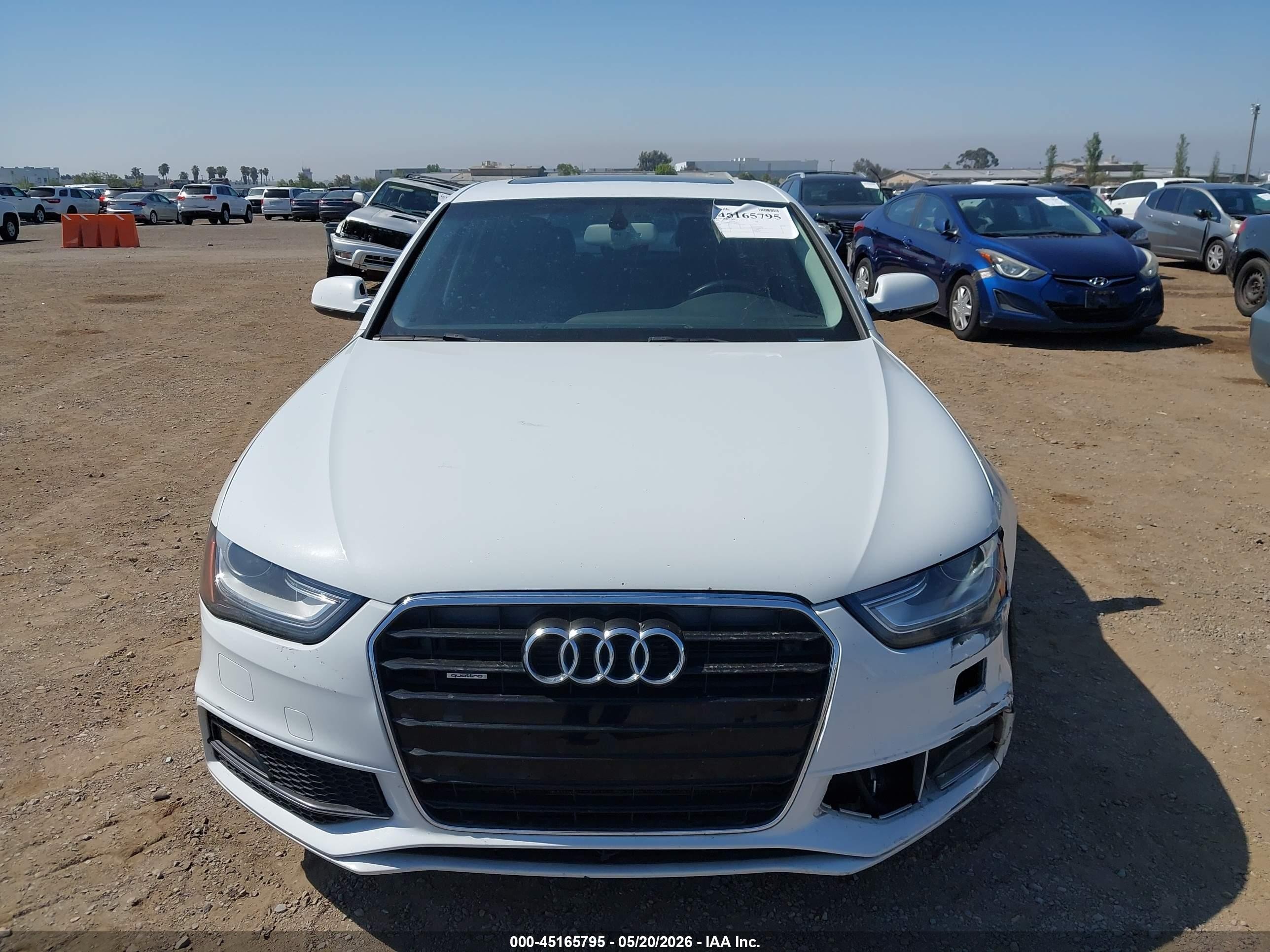 2015 Audi A4 2.0t Premium White vin: WAUFFAFL0FN036439