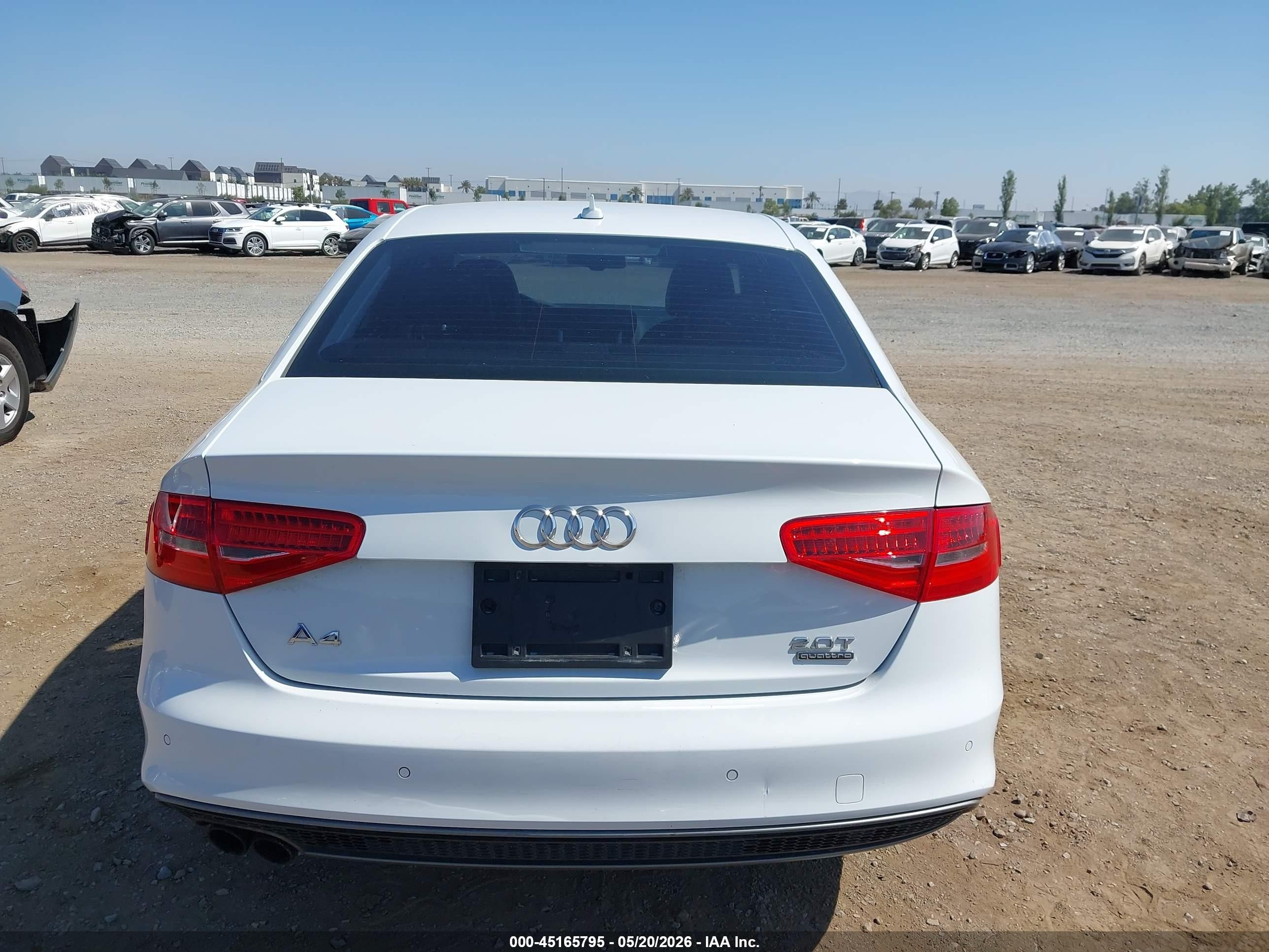 2015 Audi A4 2.0t Premium White vin: WAUFFAFL0FN036439