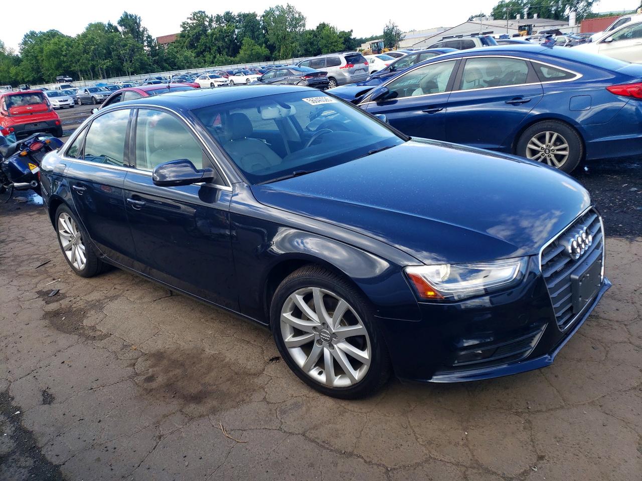 2013 Audi A4 Premium Plus Blue vin: WAUFFAFL1DN044899