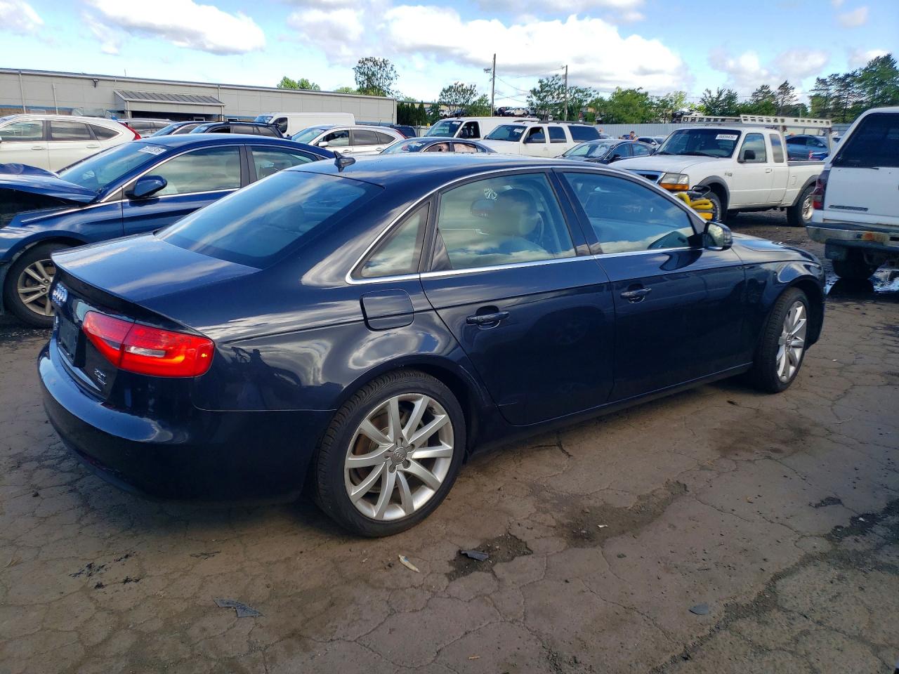 2013 Audi A4 Premium Plus Blue vin: WAUFFAFL1DN044899