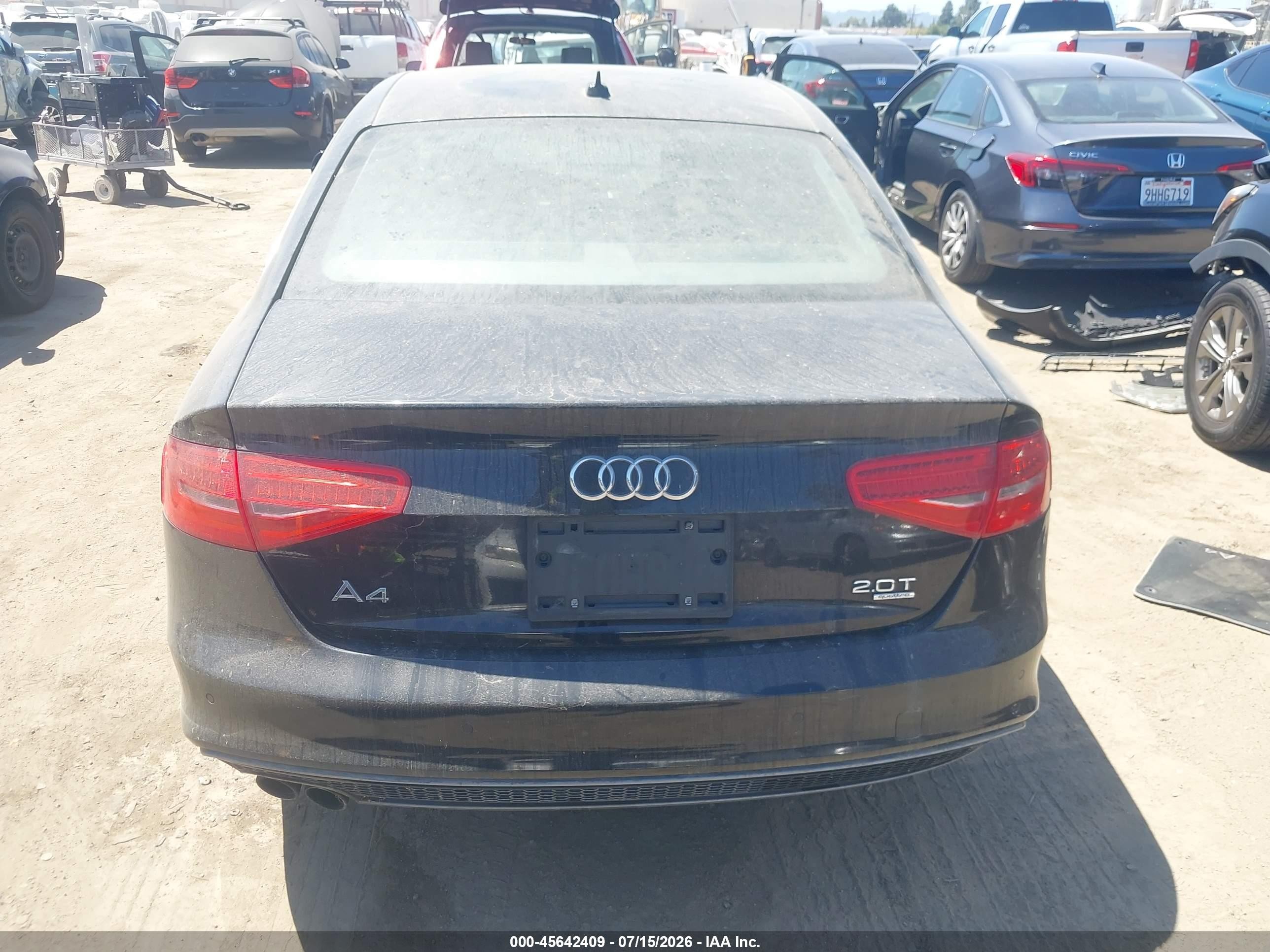 2014 Audi A4 2.0t Premium Black vin: WAUFFAFL1EA083758
