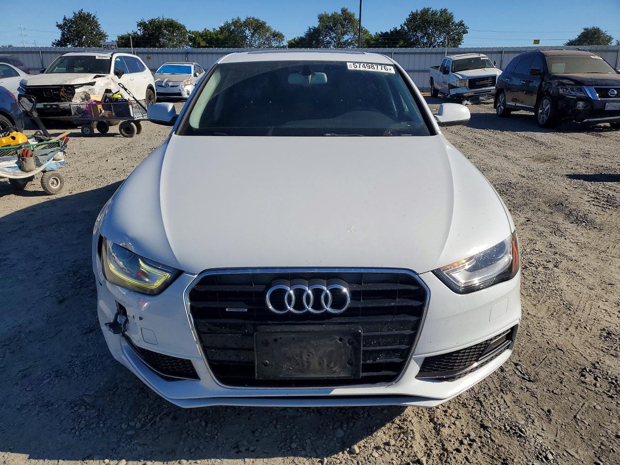 2014 Audi A4 Premium Plus White vin: WAUFFAFL1EN017574