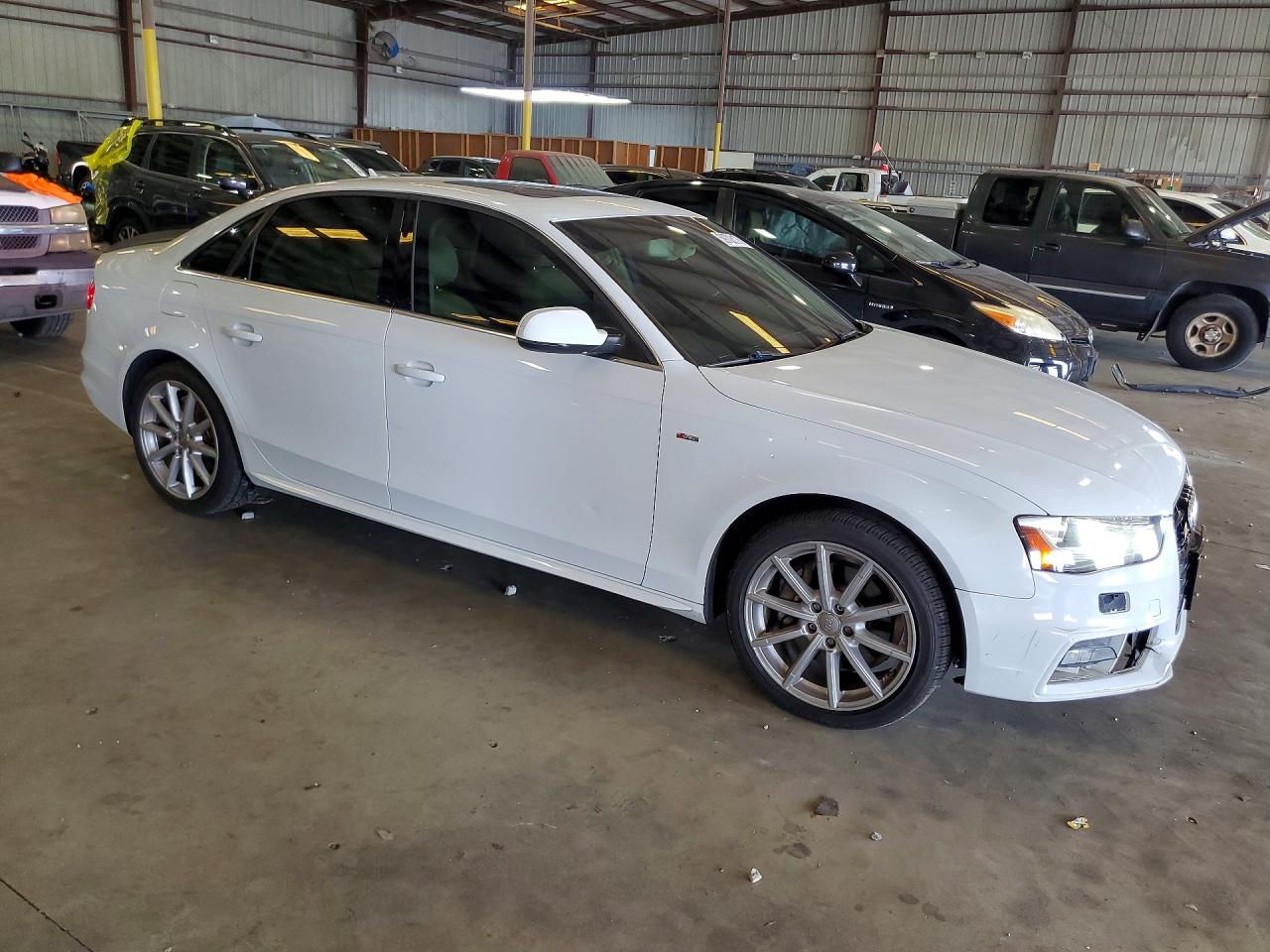 2014 Audi A4 Premium Plus White vin: WAUFFAFL1EN036822