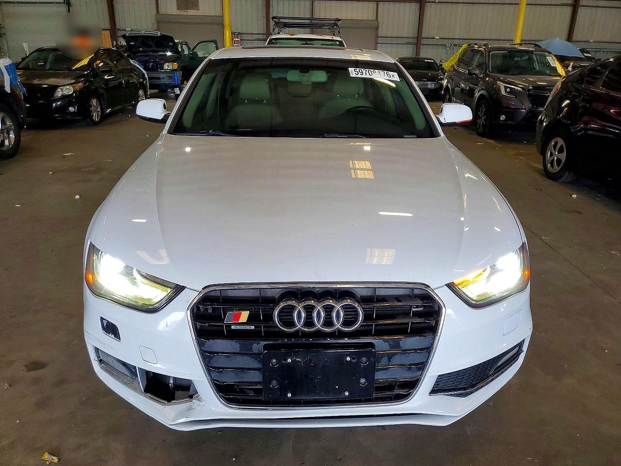 2014 Audi A4 Premium Plus White vin: WAUFFAFL1EN036822