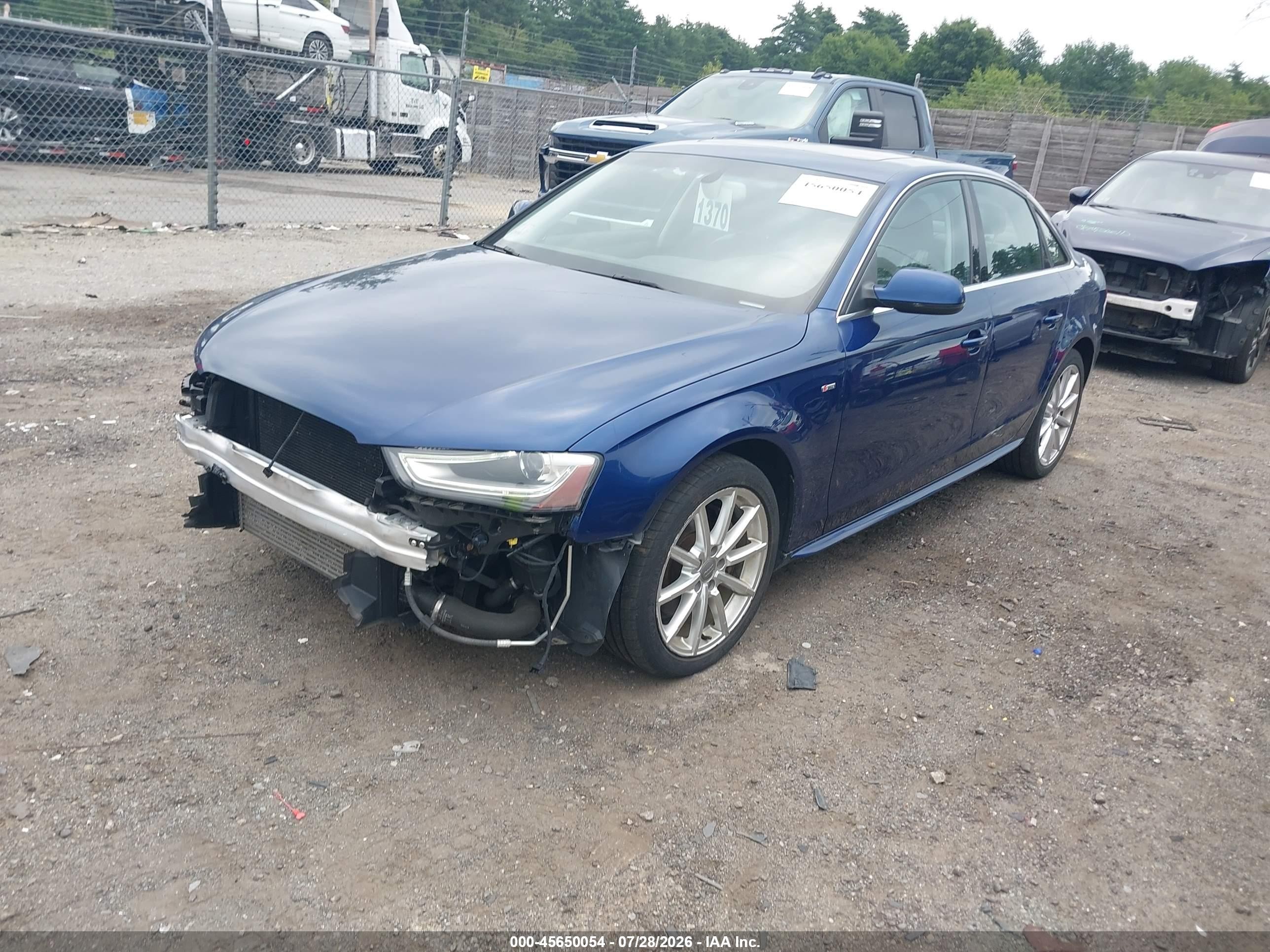 2014 Audi A4 2.0t Premium Blue vin: WAUFFAFL1EN038781