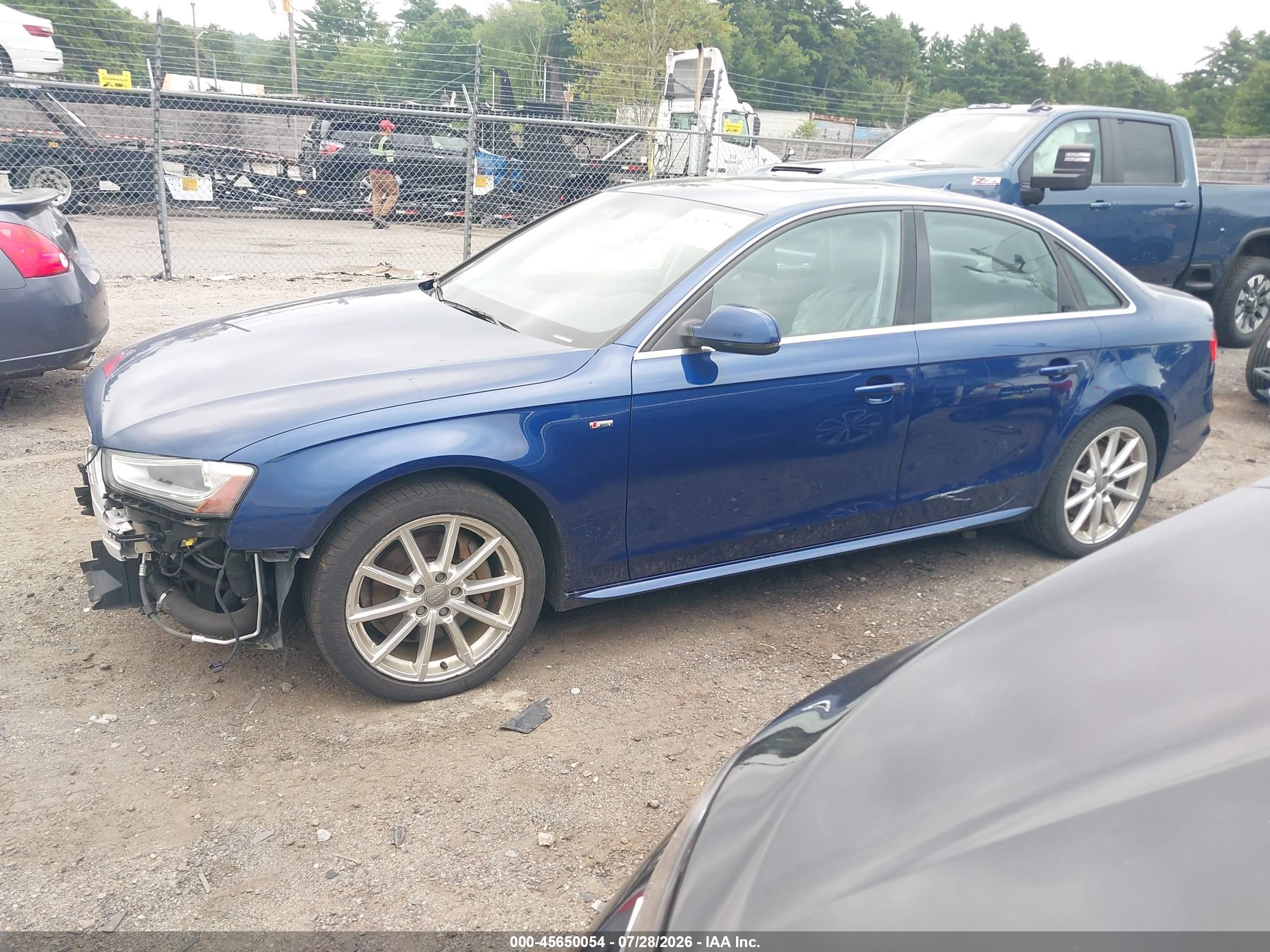 2014 Audi A4 2.0t Premium Blue vin: WAUFFAFL1EN038781