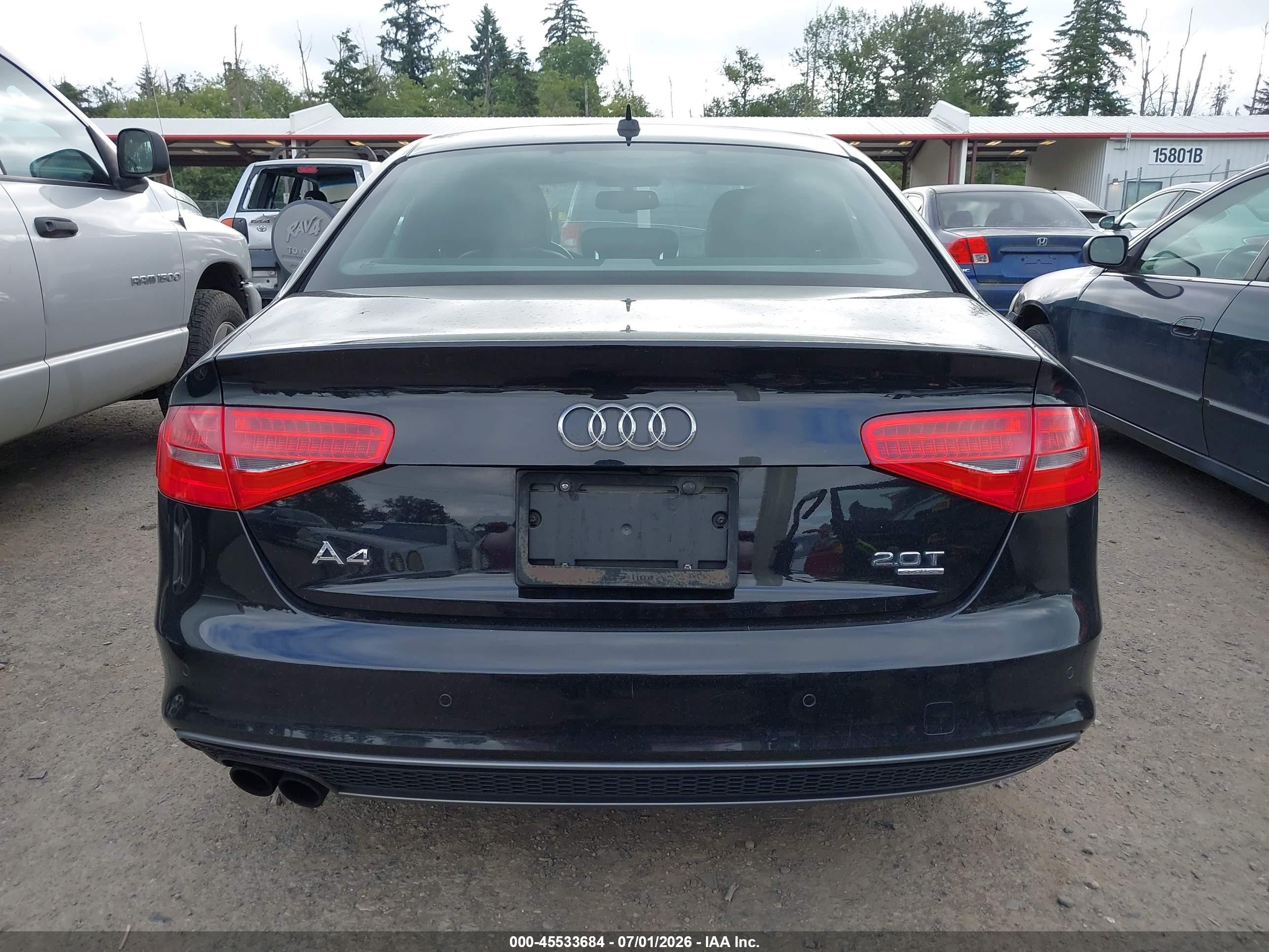 2015 Audi A4 2.0t Premium Черный vin: WAUFFAFL1FN001814