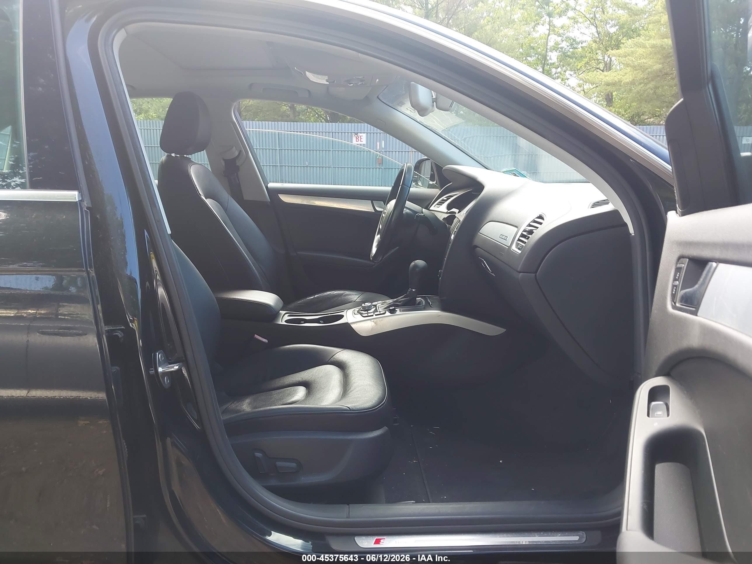 2012 Audi A4 2.0t Premium Plus Black vin: WAUFFAFL2CA120345