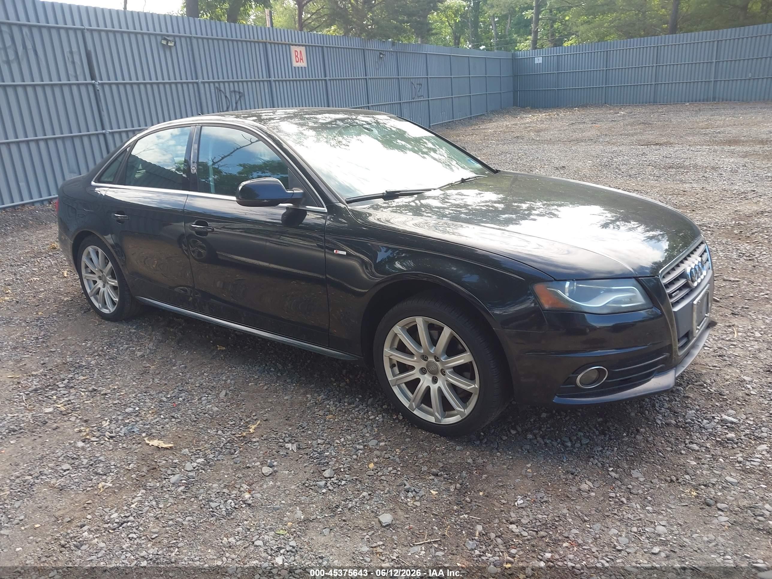 2012 Audi A4 2.0t Premium Plus Black vin: WAUFFAFL2CA120345