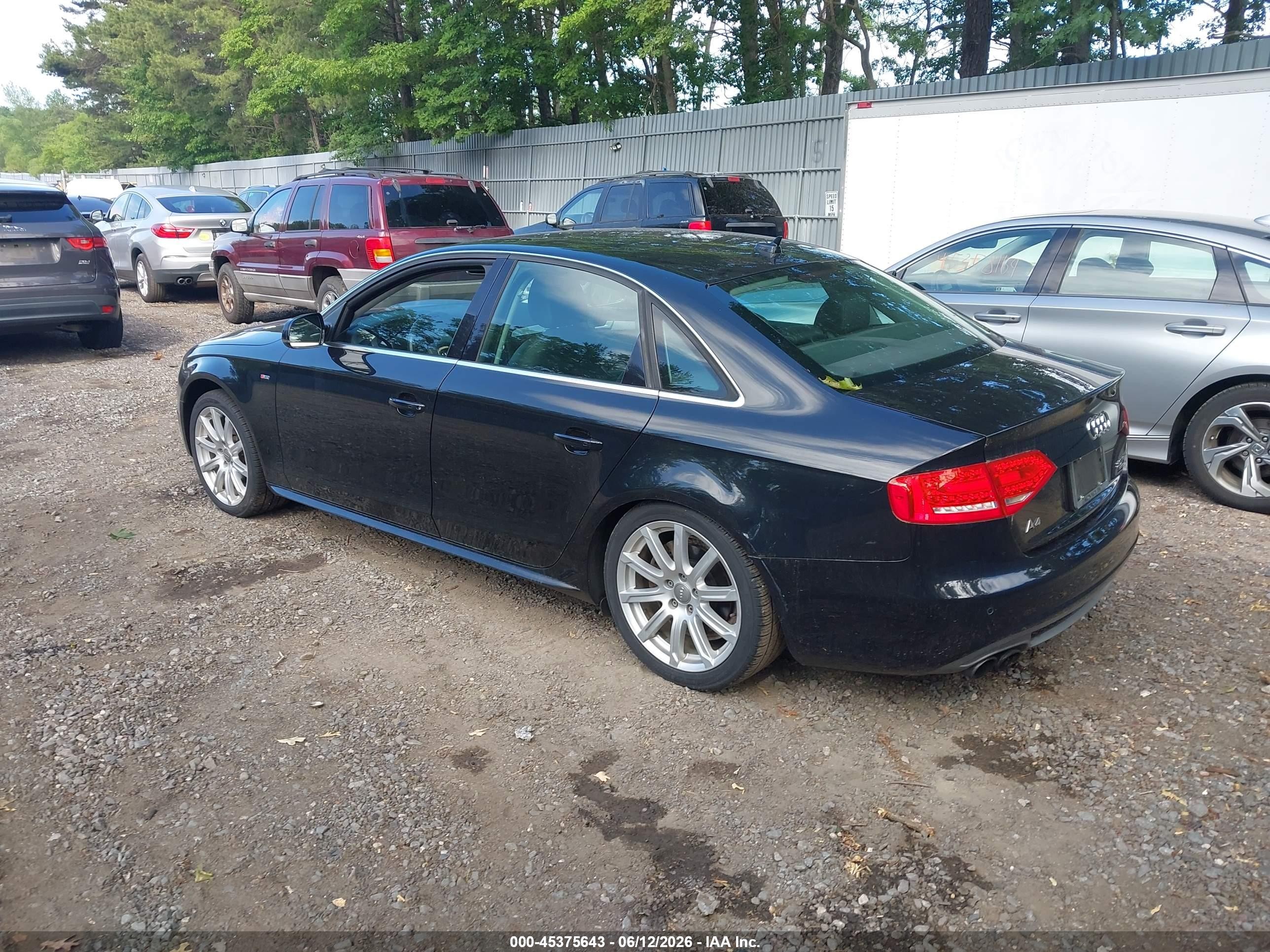 2012 Audi A4 2.0t Premium Plus Black vin: WAUFFAFL2CA120345
