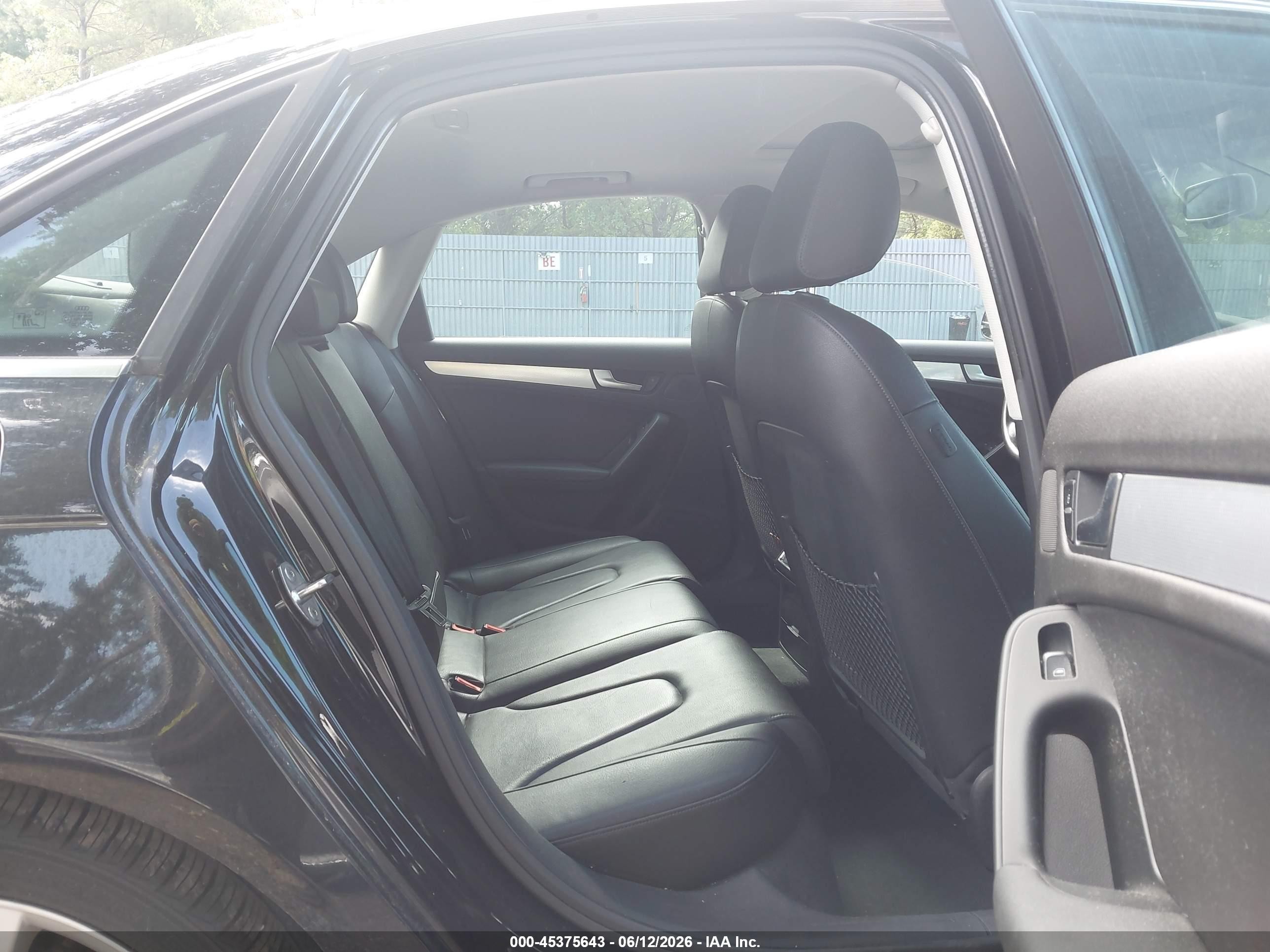 2012 Audi A4 2.0t Premium Plus Black vin: WAUFFAFL2CA120345