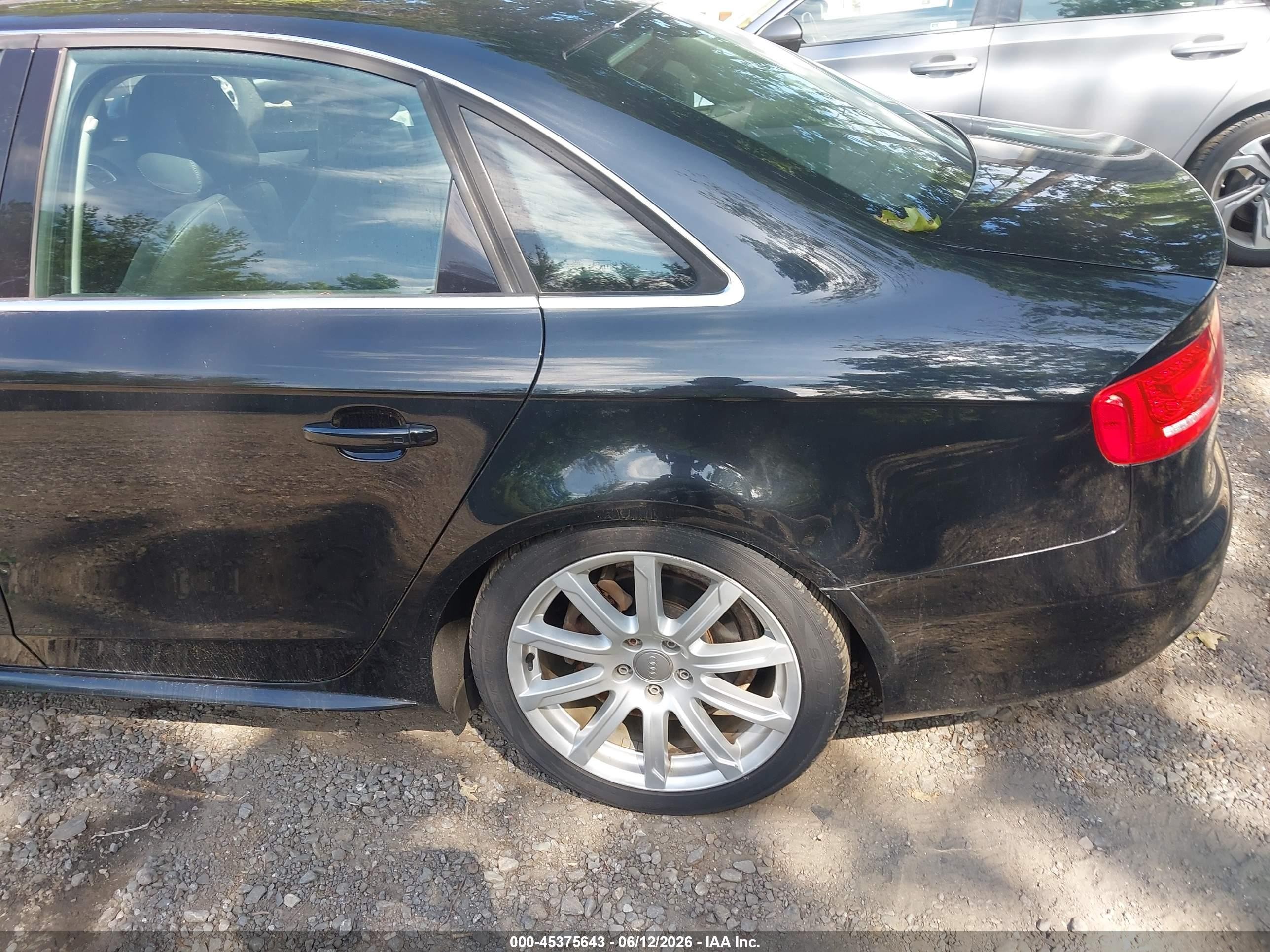 2012 Audi A4 2.0t Premium Plus Black vin: WAUFFAFL2CA120345