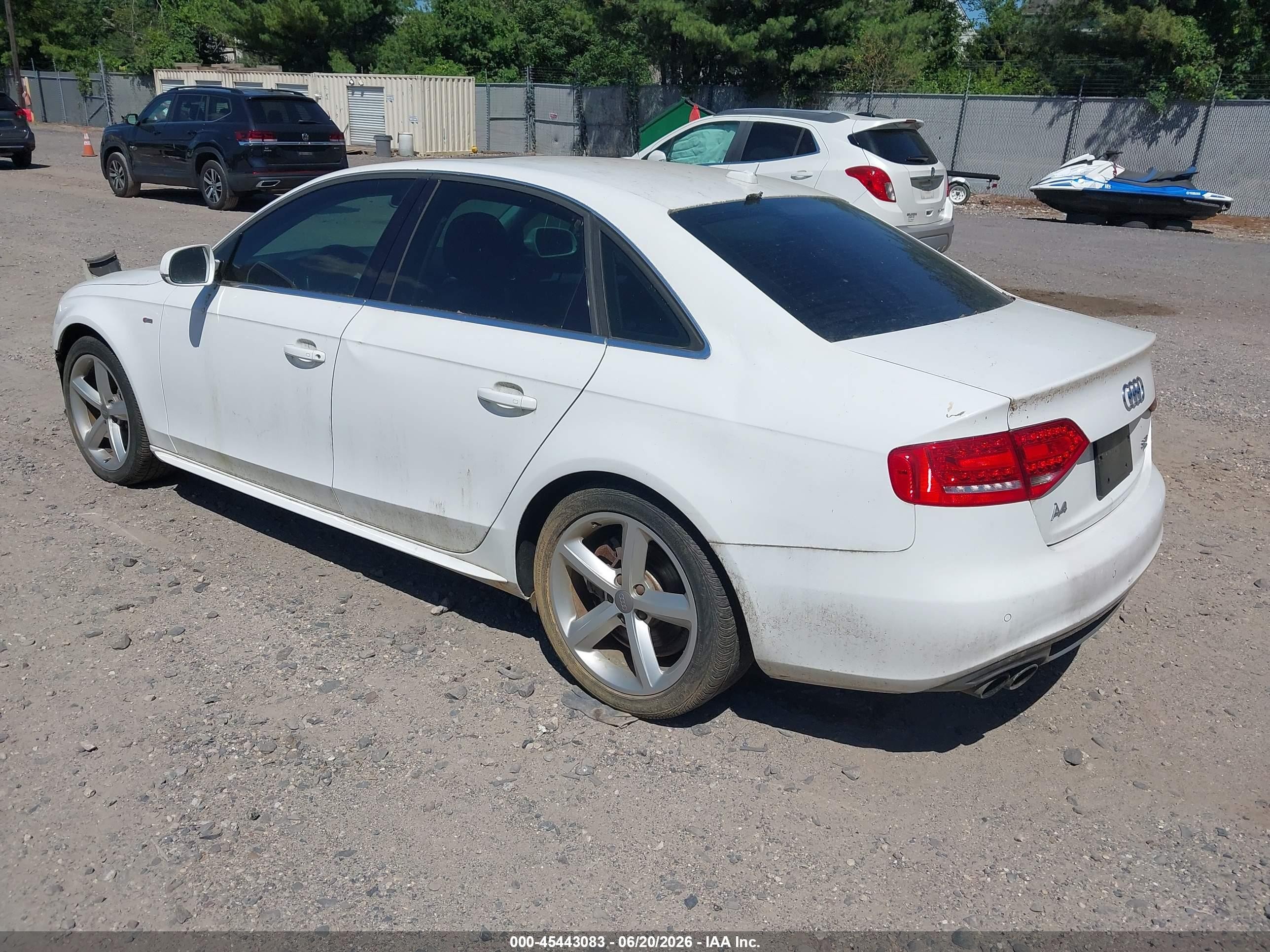 2012 Audi A4 2.0t Premium Plus White vin: WAUFFAFL2CN006189