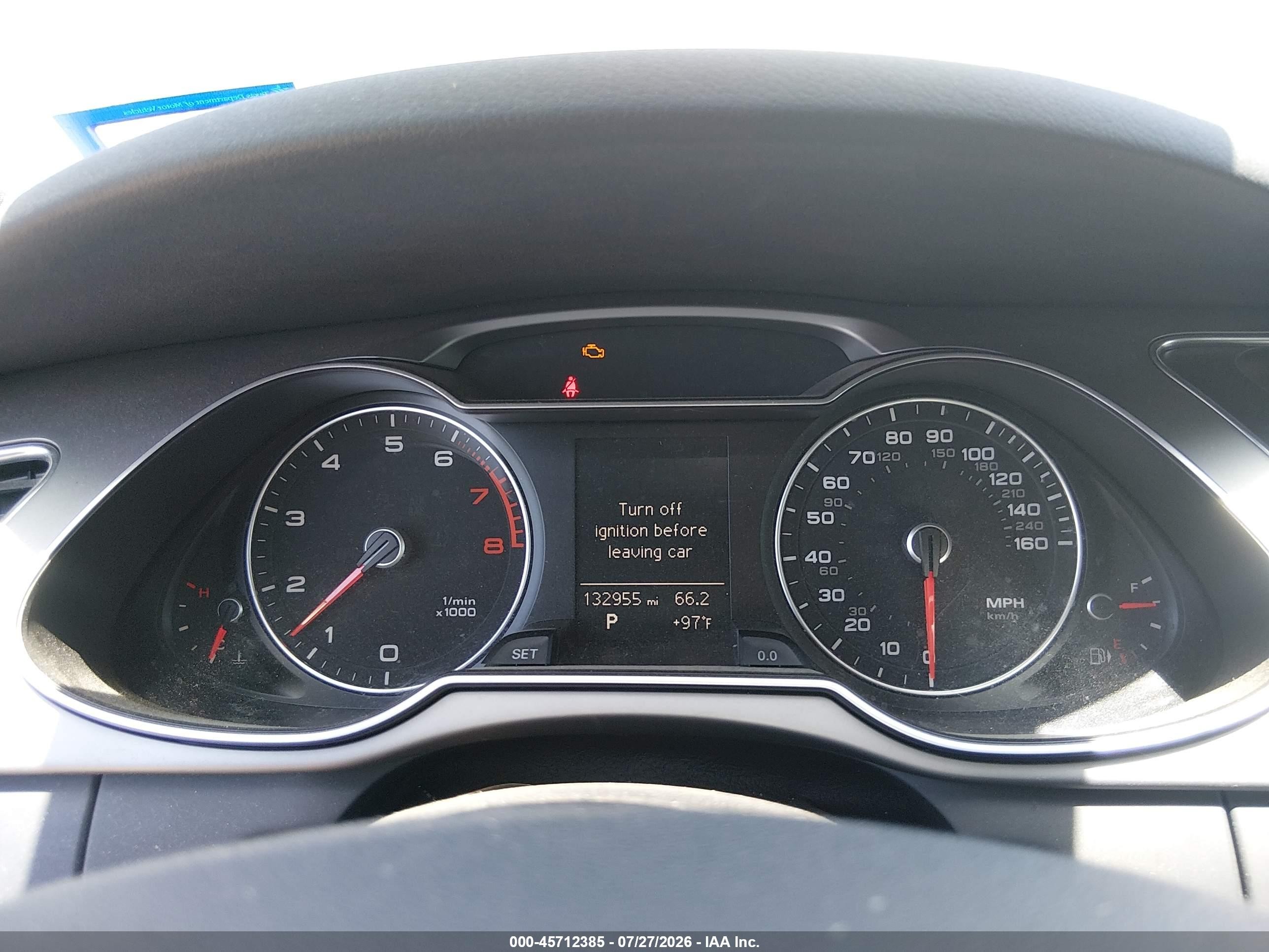 2013 Audi A4 2.0t Premium Gray vin: WAUFFAFL2DA140077