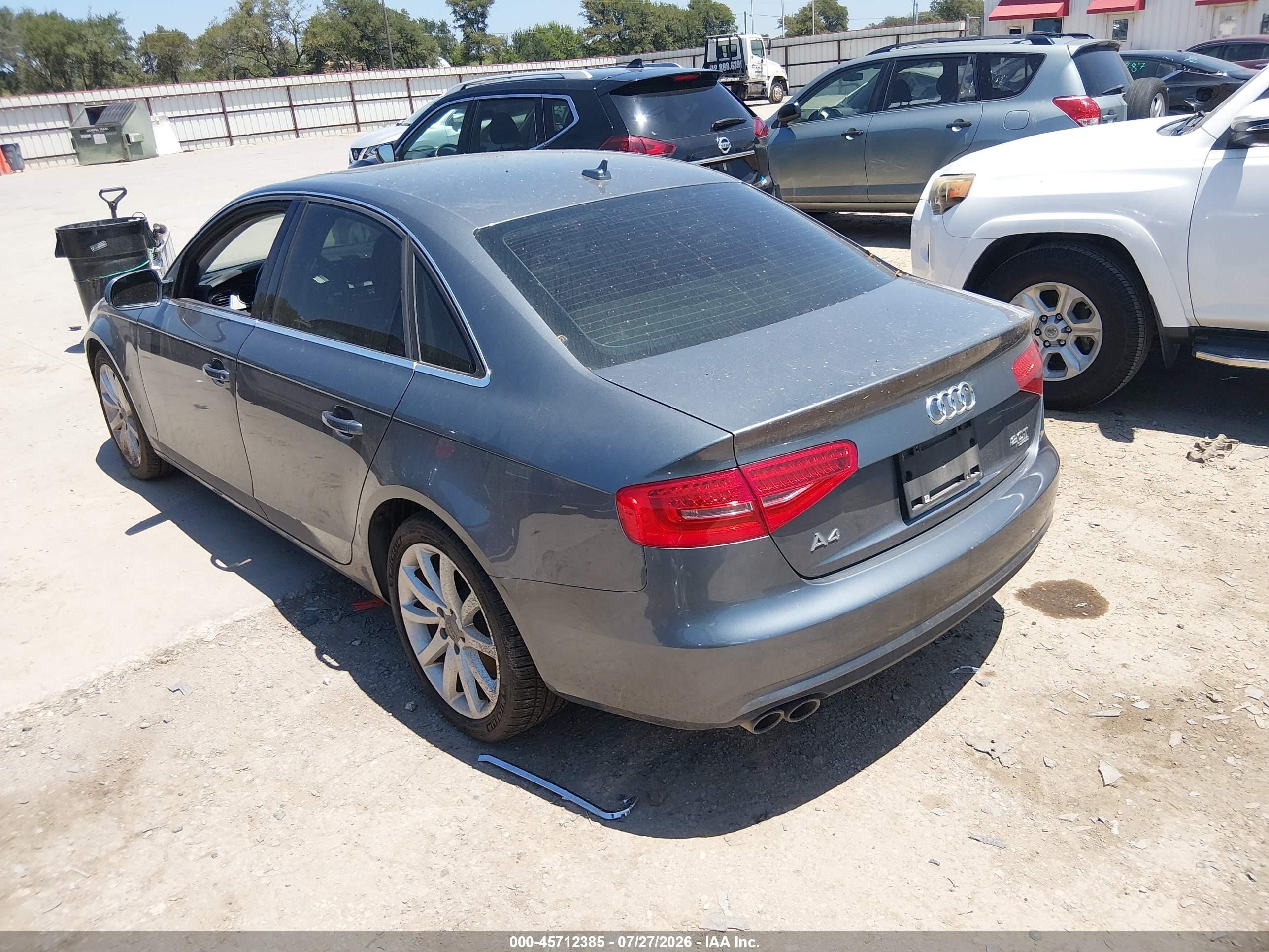 2013 Audi A4 2.0t Premium Gray vin: WAUFFAFL2DA140077