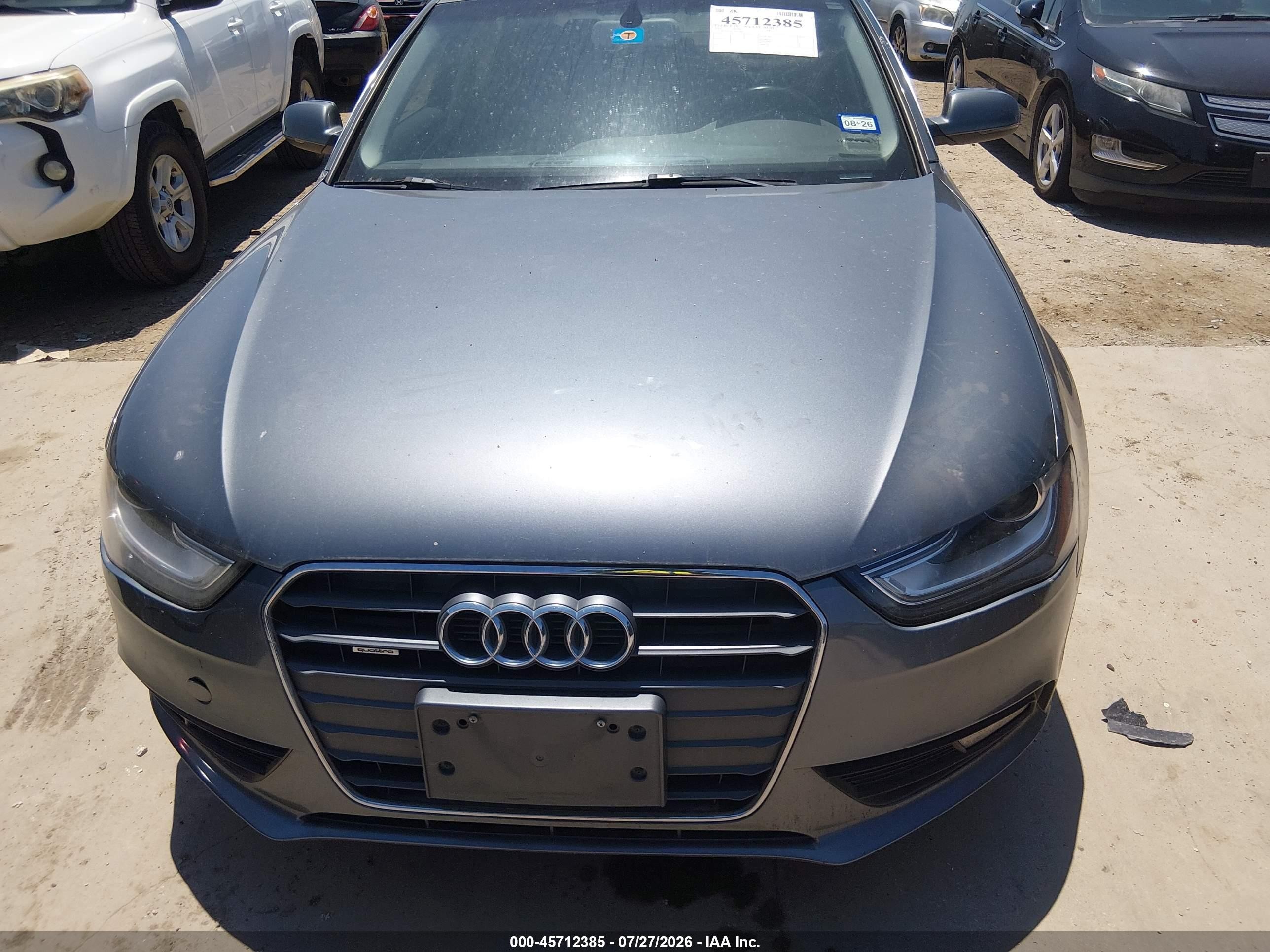 2013 Audi A4 2.0t Premium Gray vin: WAUFFAFL2DA140077