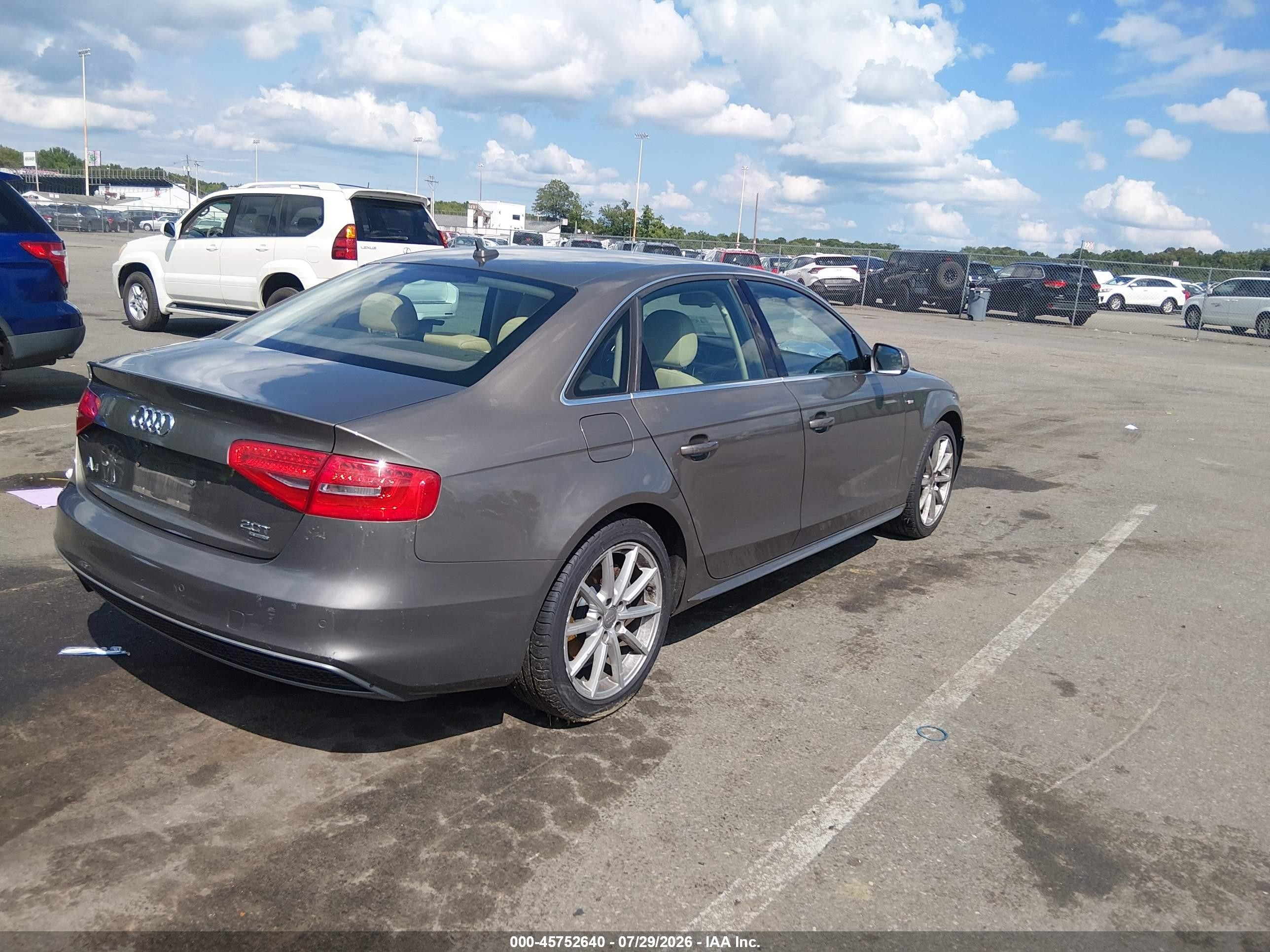2014 Audi A4 2.0t Premium Gray vin: WAUFFAFL2EA007241