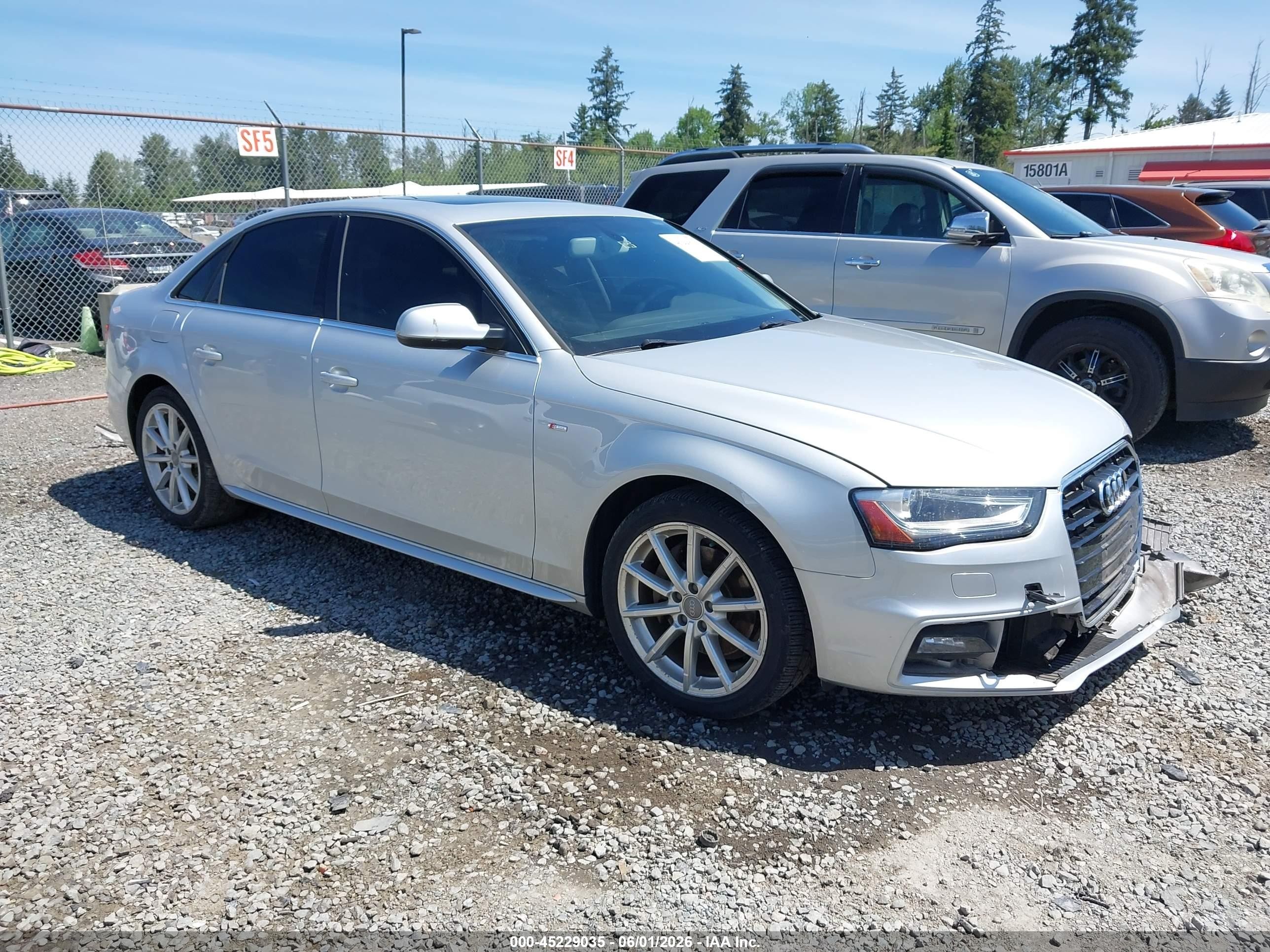 2014 Audi A4 2.0t Premium Silver vin: WAUFFAFL2EA085308