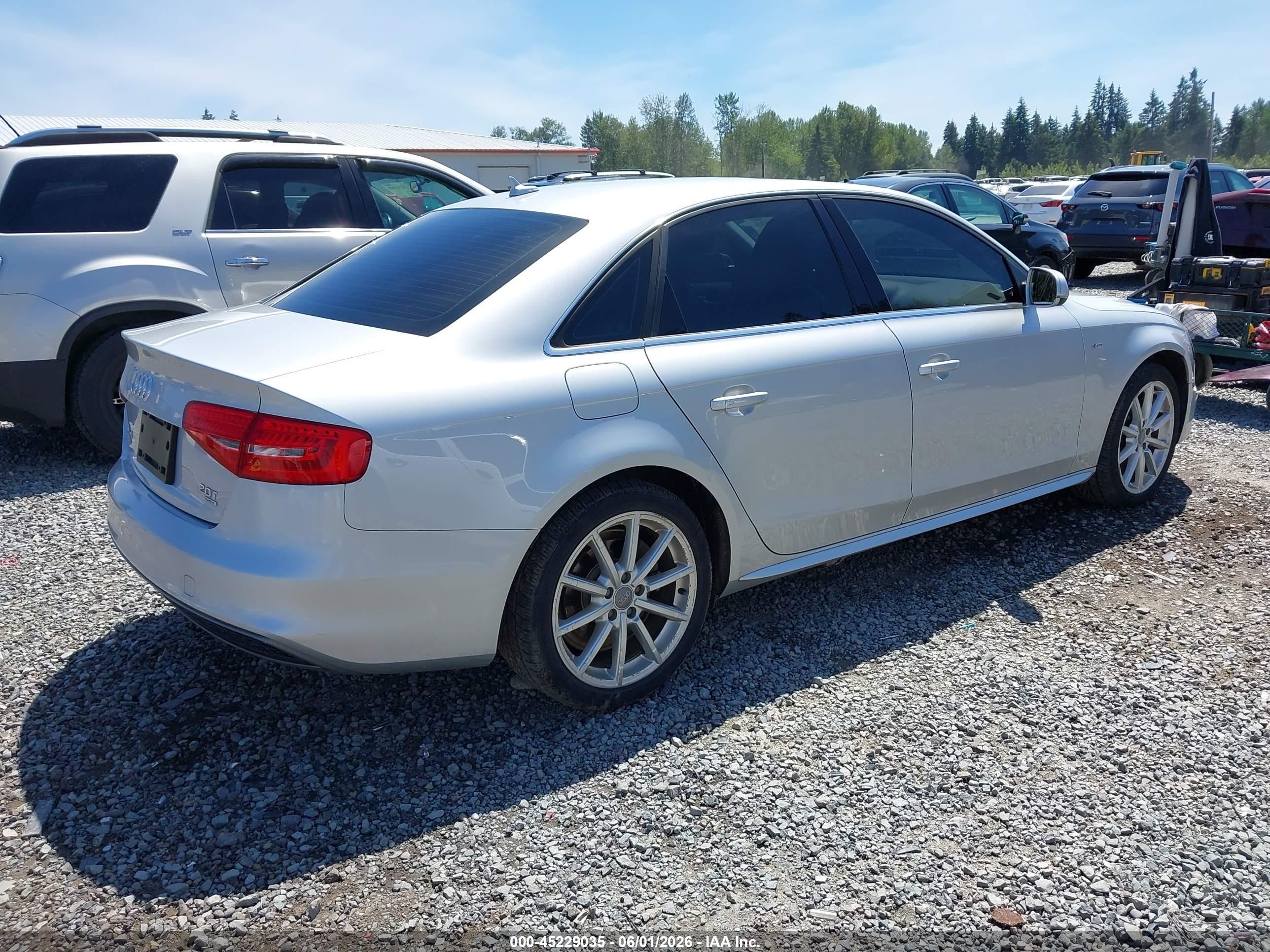 2014 Audi A4 2.0t Premium Silver vin: WAUFFAFL2EA085308