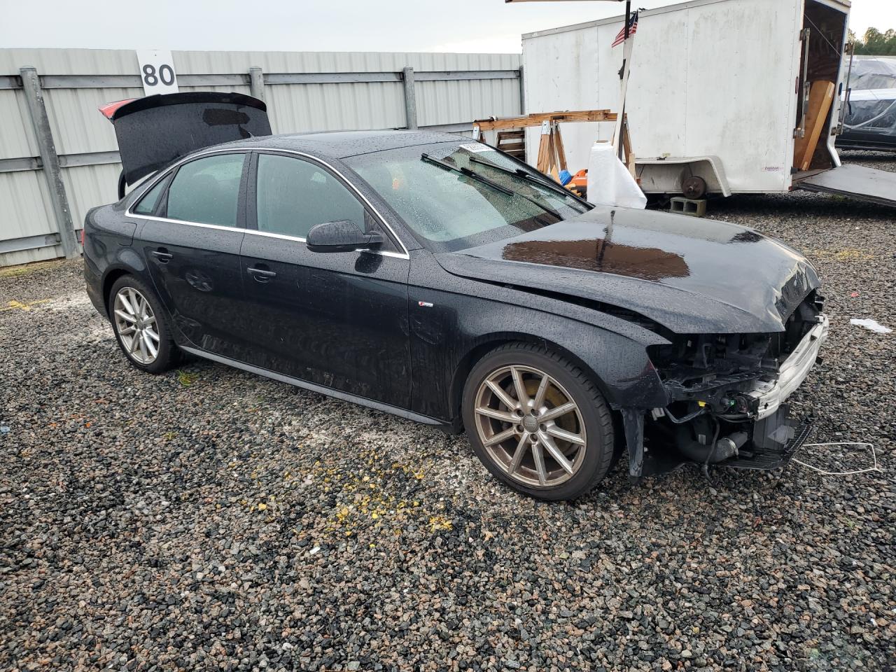 2014 Audi A4 Premium Plus Black vin: WAUFFAFL2EN031595