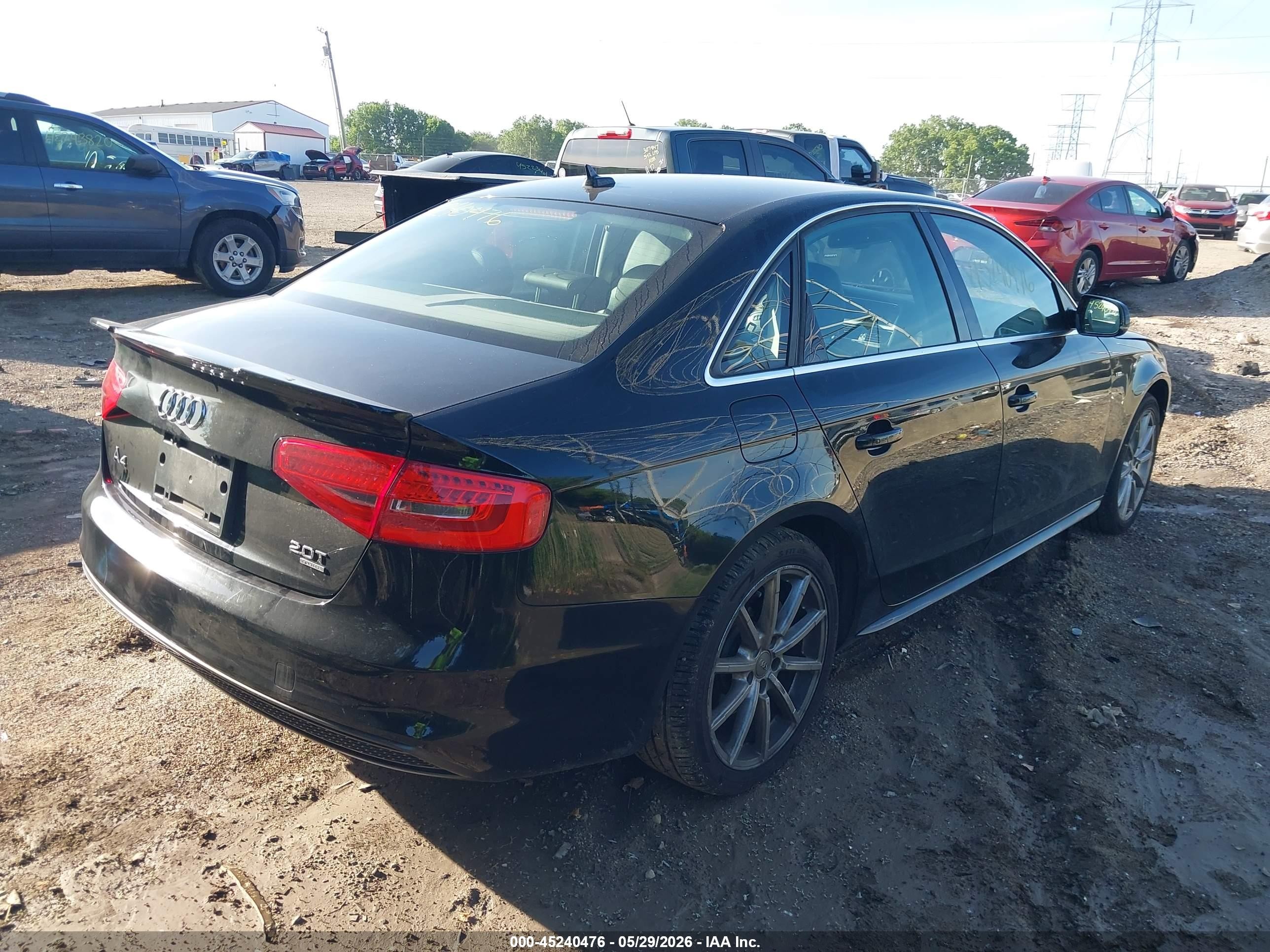 2014 Audi A4 2.0t Premium Black vin: WAUFFAFL2EN037378