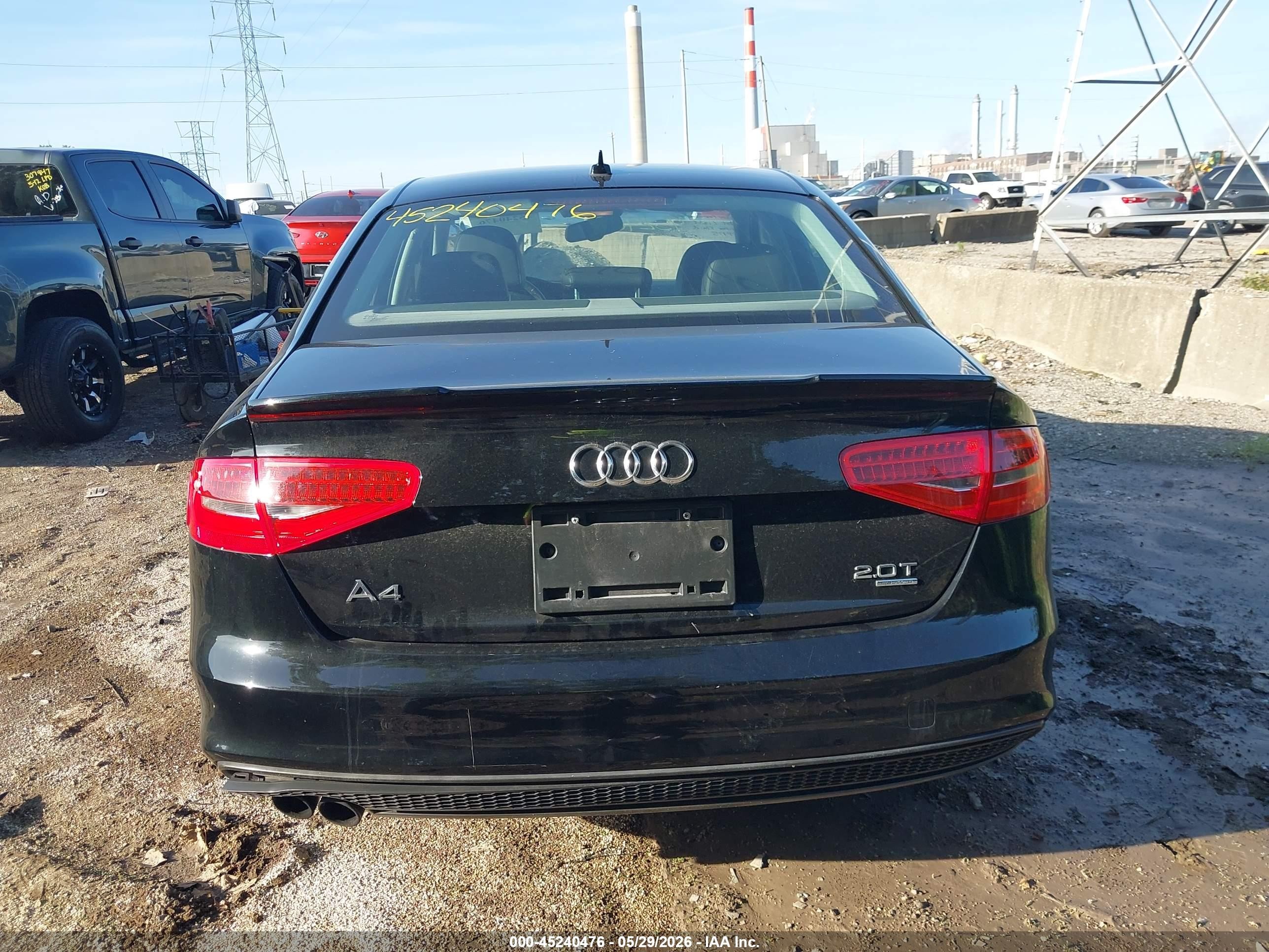 2014 Audi A4 2.0t Premium Black vin: WAUFFAFL2EN037378