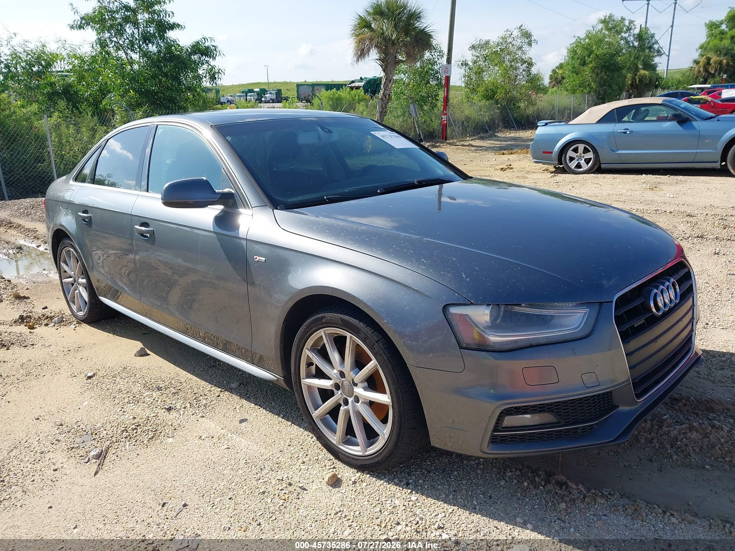 2015 Audi A4 2.0t Premium Gray vin: WAUFFAFL2FN037673