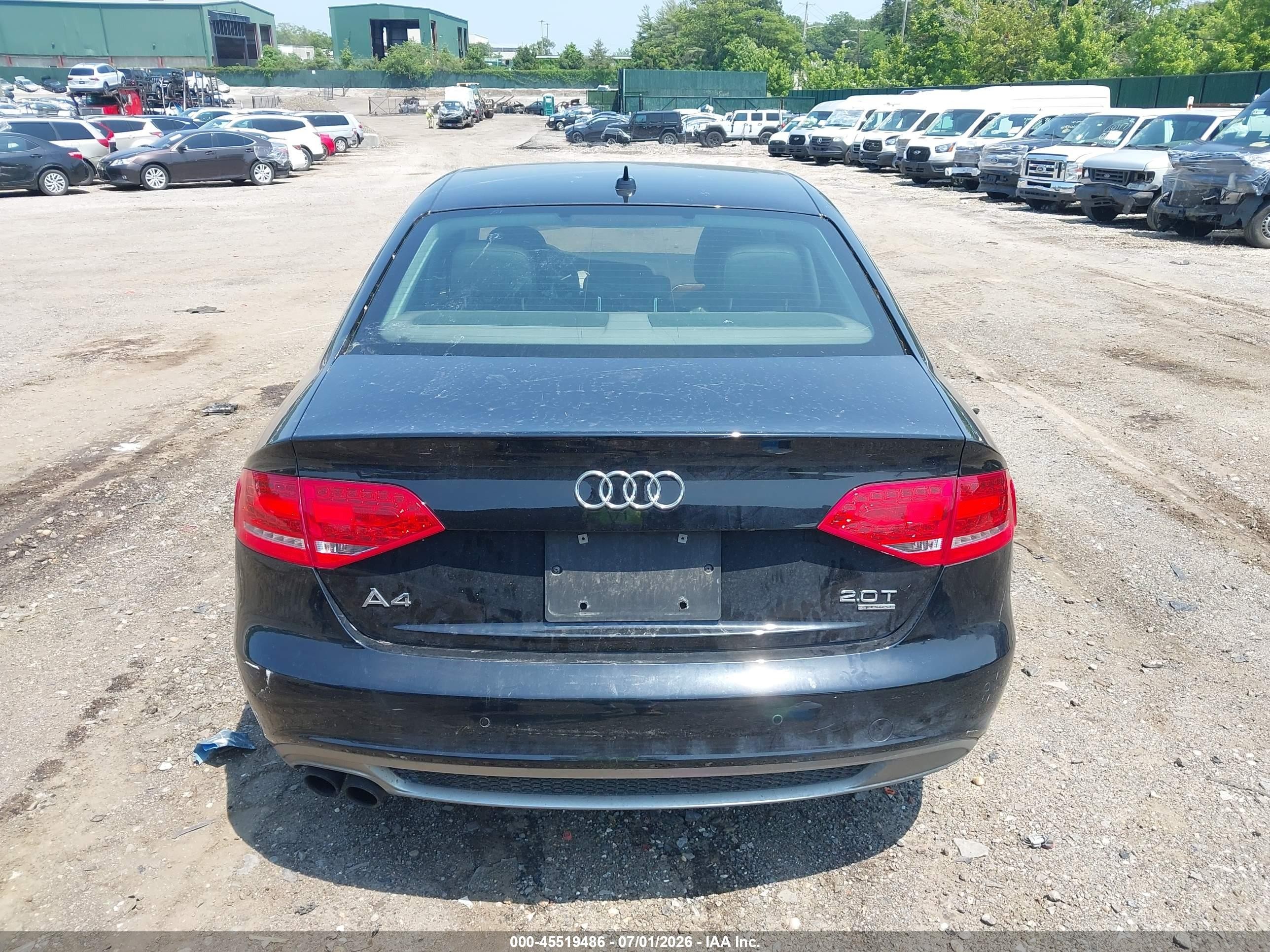 2012 Audi A4 2.0t Premium Plus Black vin: WAUFFAFL3CN007061