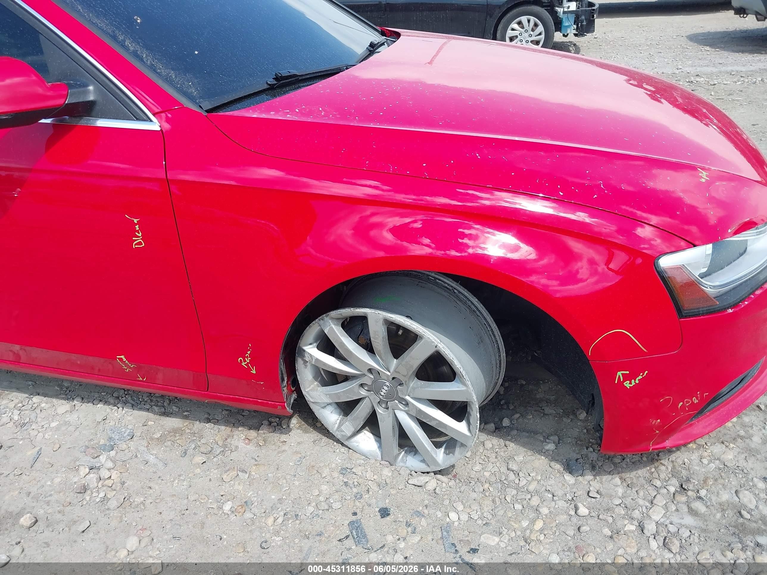 2013 Audi A4 2.0t Premium Red vin: WAUFFAFL3DA167191