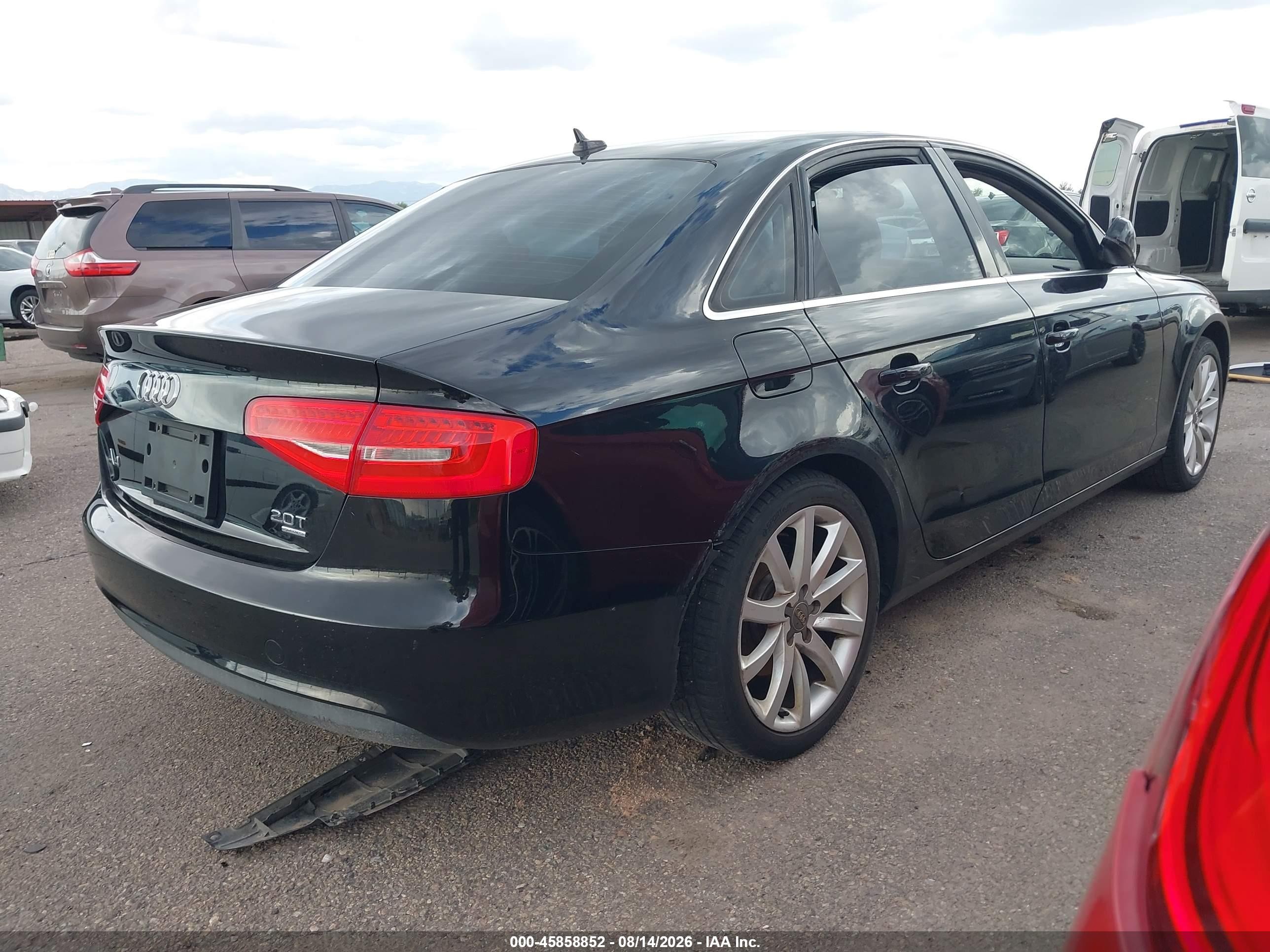 2013 Audi A4 2.0t Premium Black vin: WAUFFAFL3DN011919
