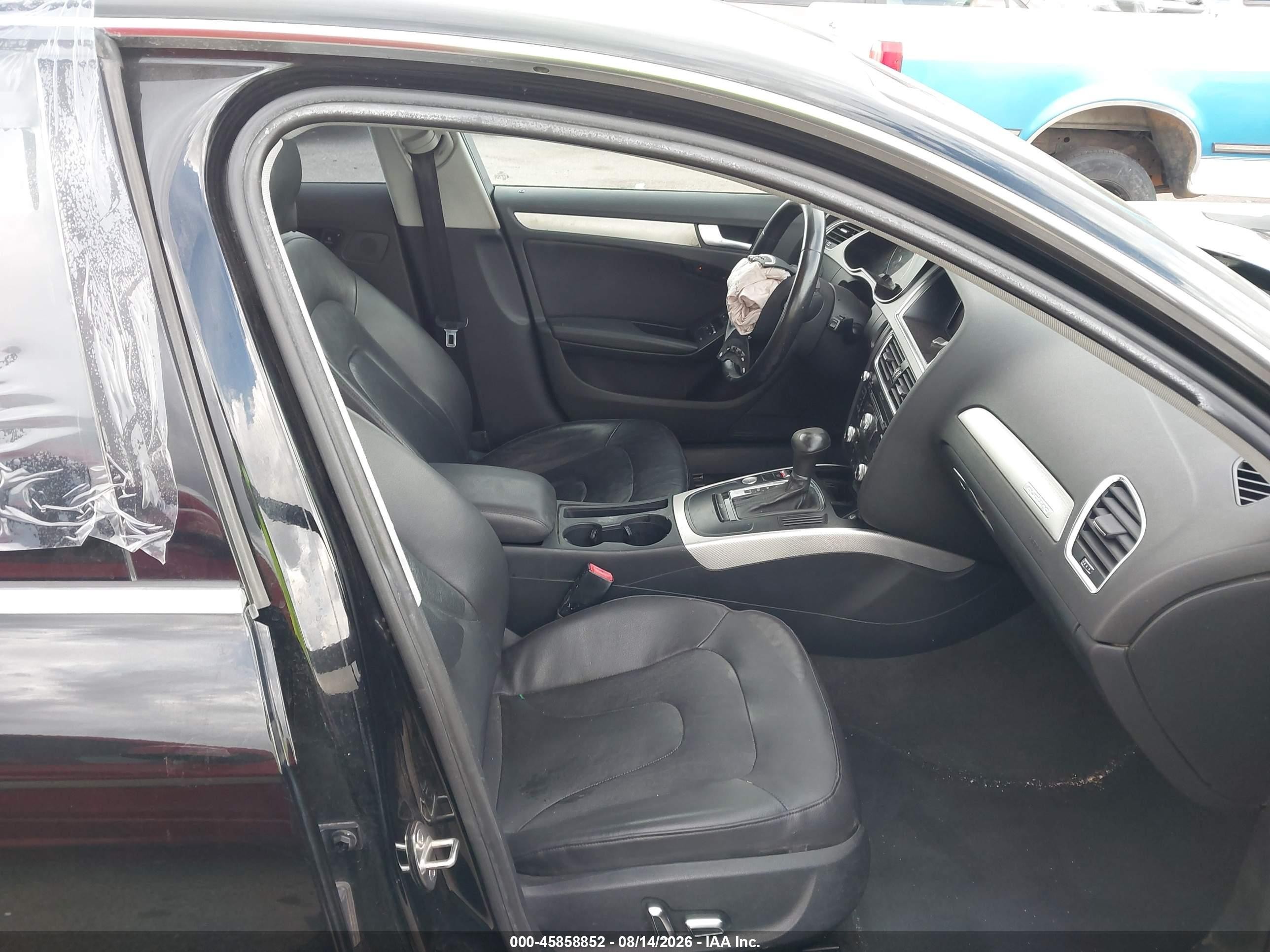 2013 Audi A4 2.0t Premium Black vin: WAUFFAFL3DN011919