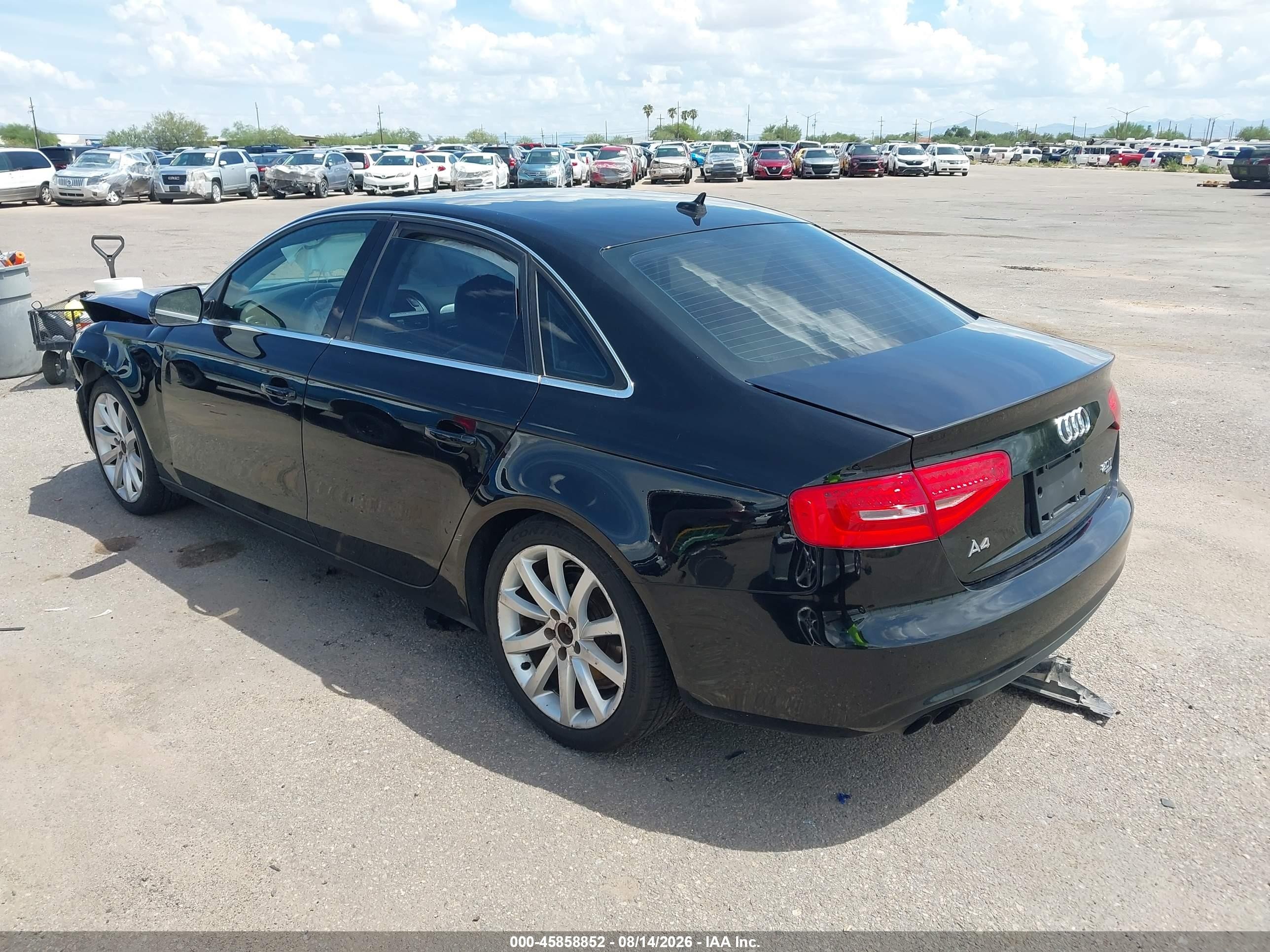 2013 Audi A4 2.0t Premium Black vin: WAUFFAFL3DN011919