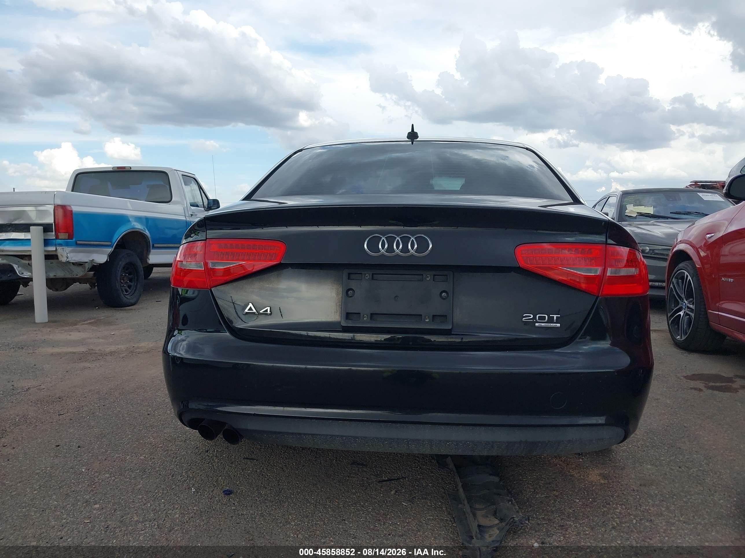 2013 Audi A4 2.0t Premium Black vin: WAUFFAFL3DN011919