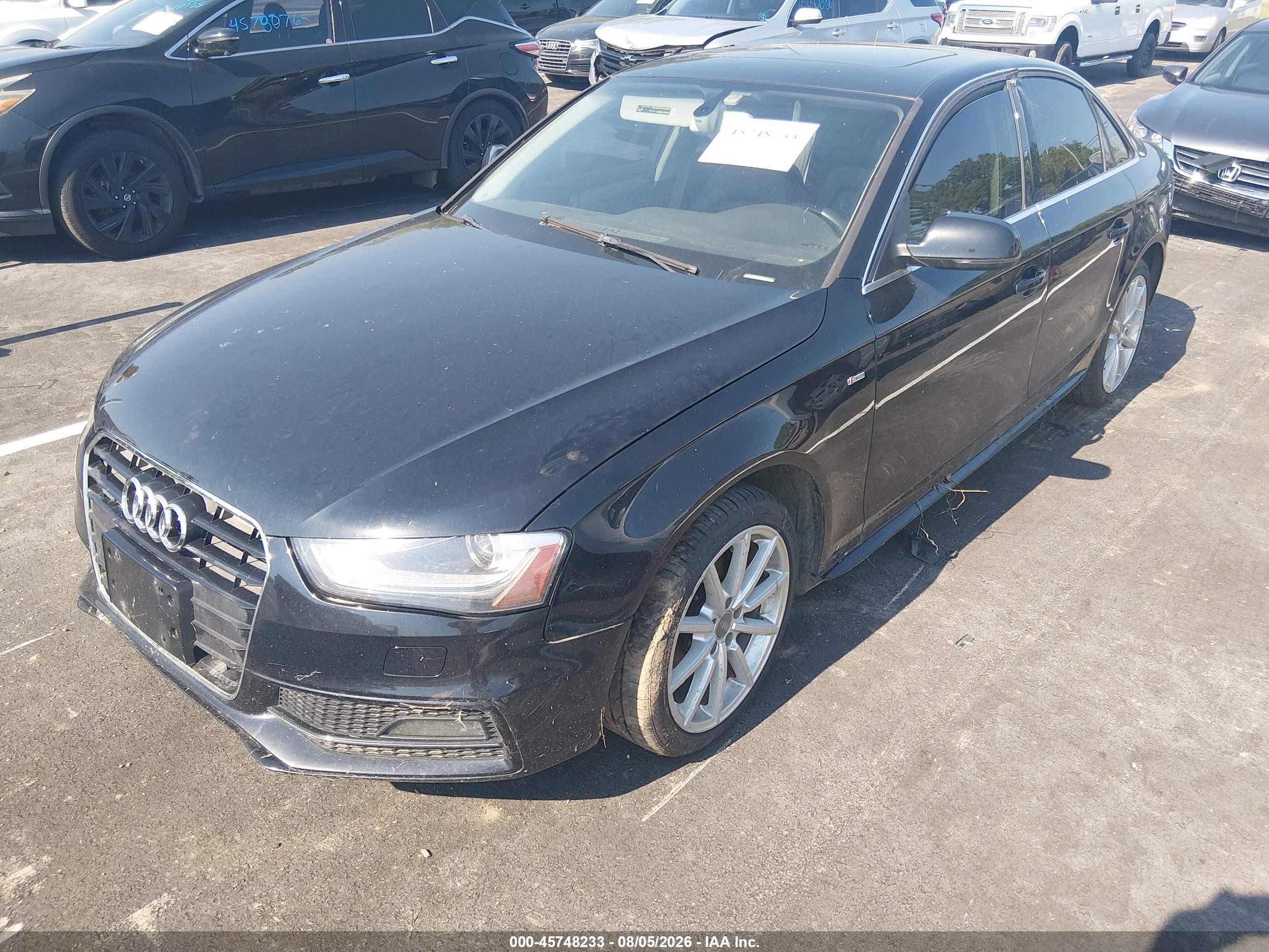 2014 Audi A4 2.0t Premium Черный vin: WAUFFAFL3EN013221