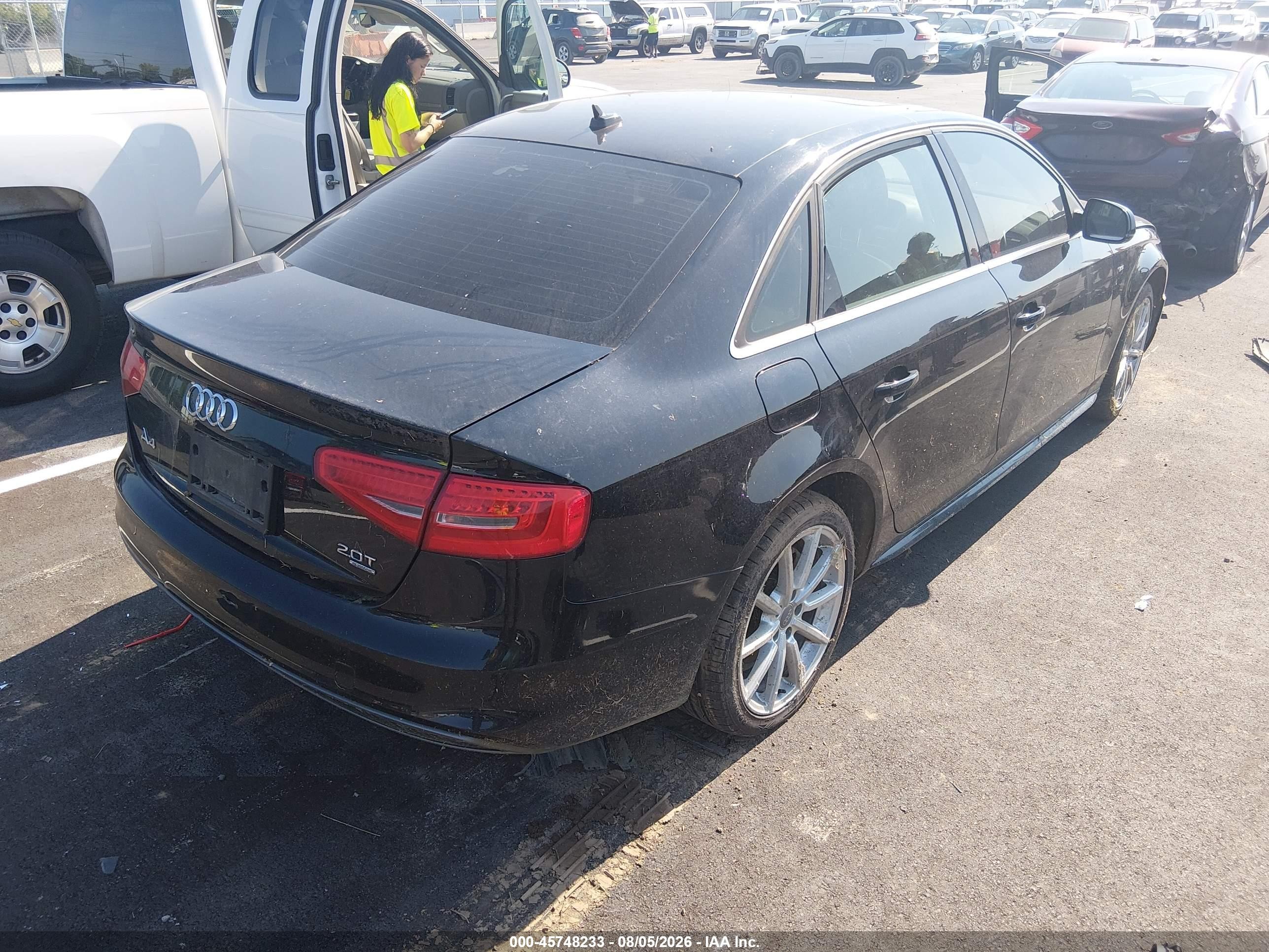 2014 Audi A4 2.0t Premium Черный vin: WAUFFAFL3EN013221