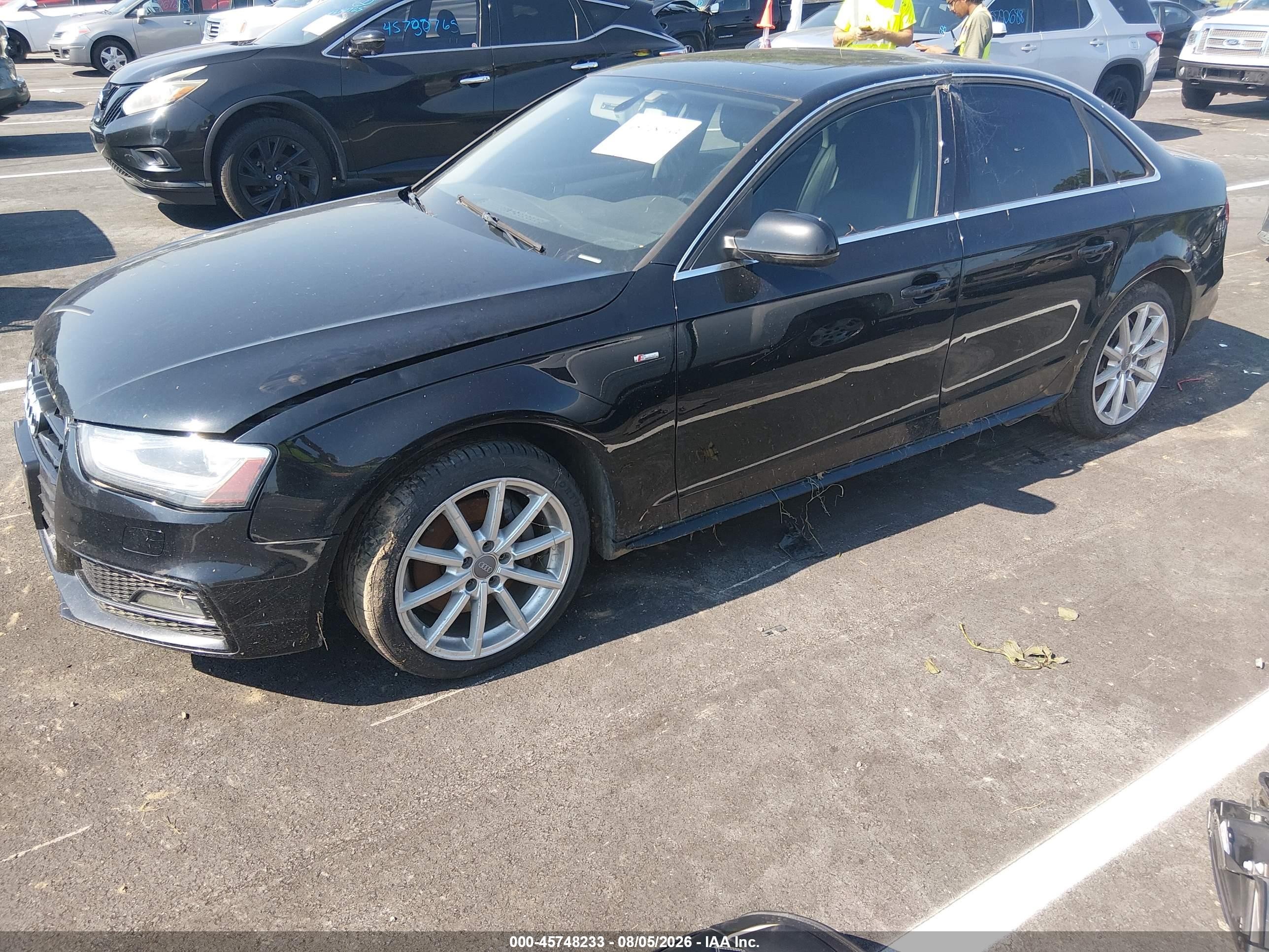 2014 Audi A4 2.0t Premium Черный vin: WAUFFAFL3EN013221