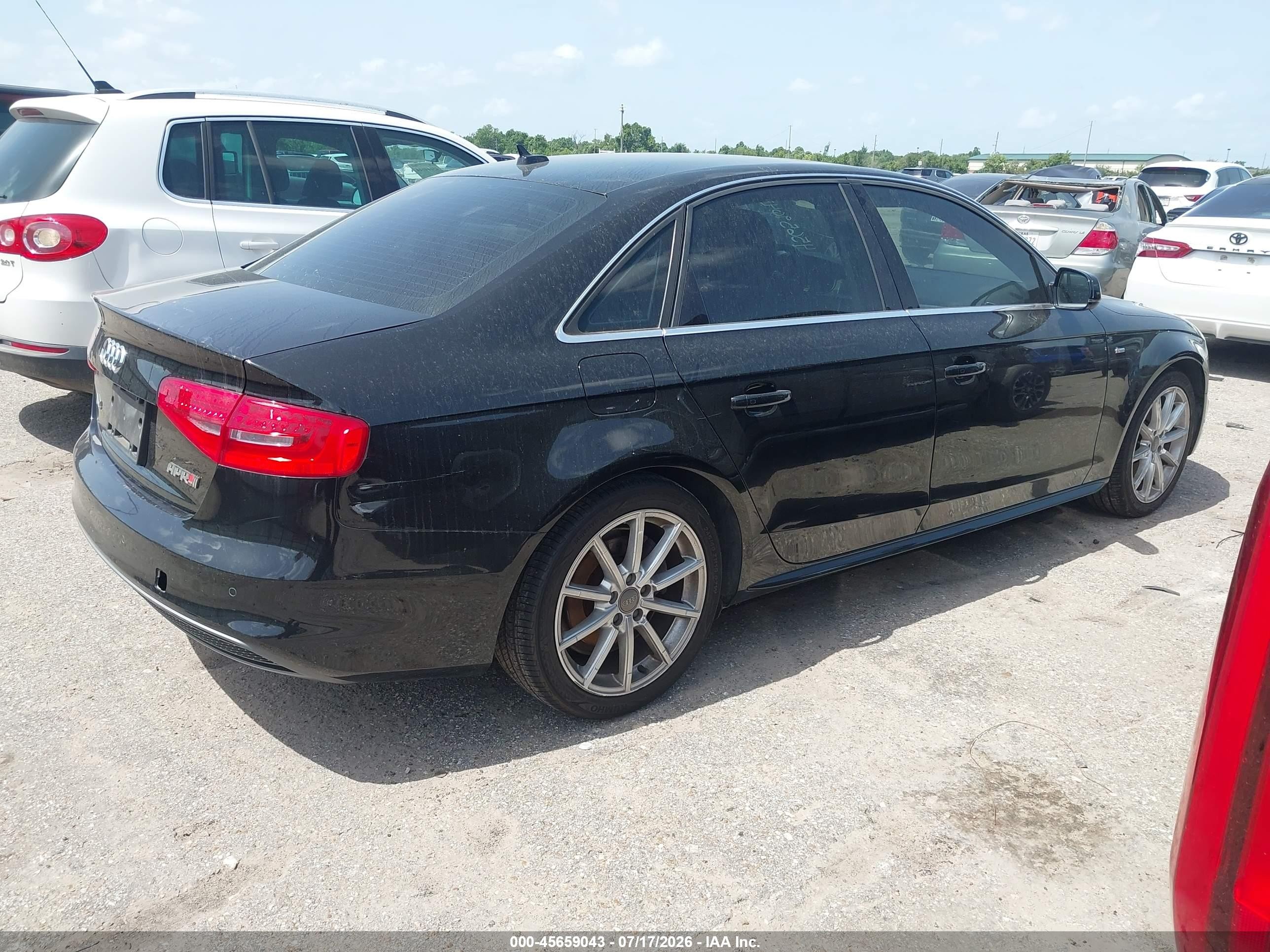 2014 Audi A4 2.0t Premium Черный vin: WAUFFAFL3EN019536