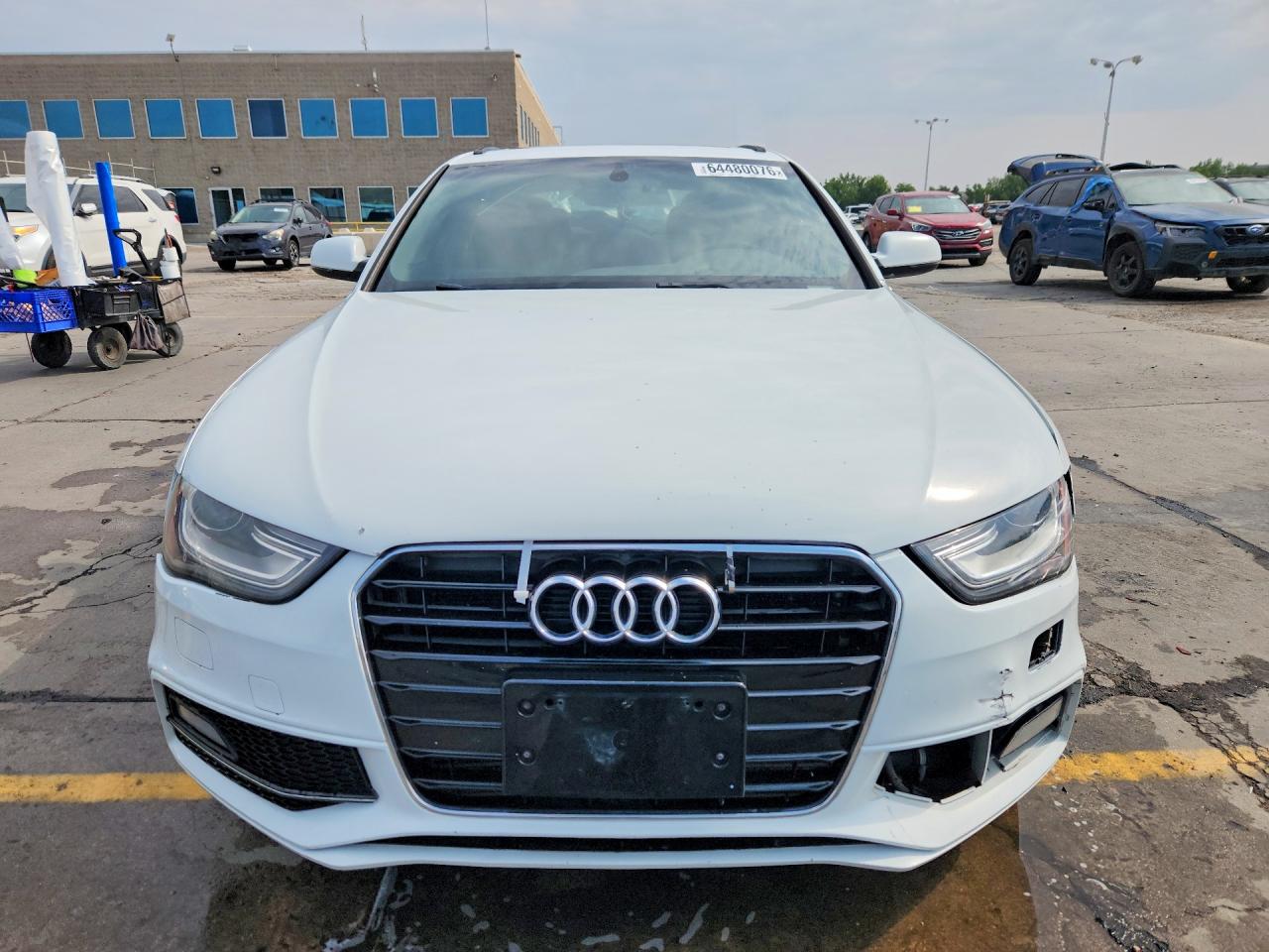 2015 Audi A4 Premium Plus White vin: WAUFFAFL3FN021160